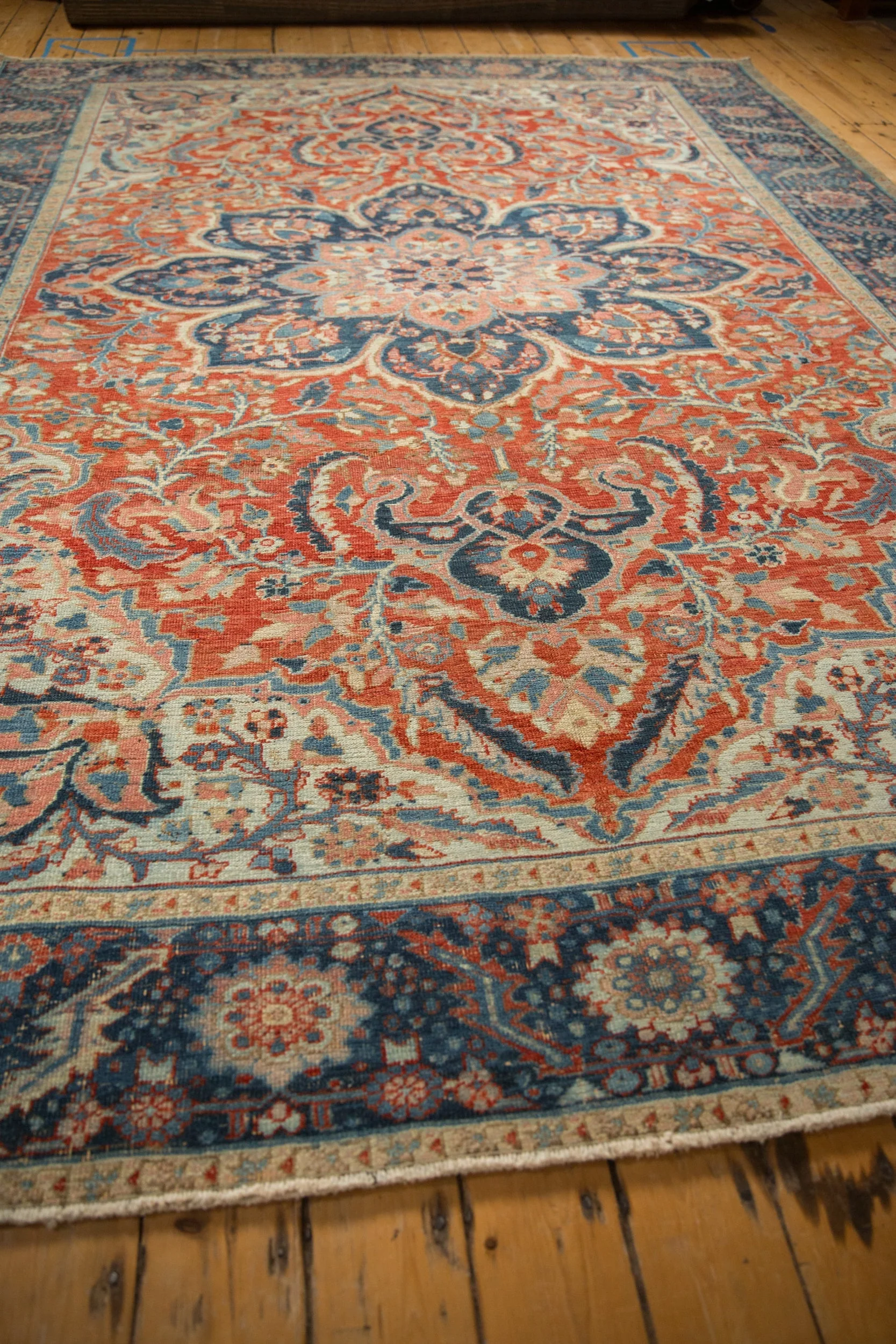 9x12 Vintage Distressed Ahar Carpet - Image 9