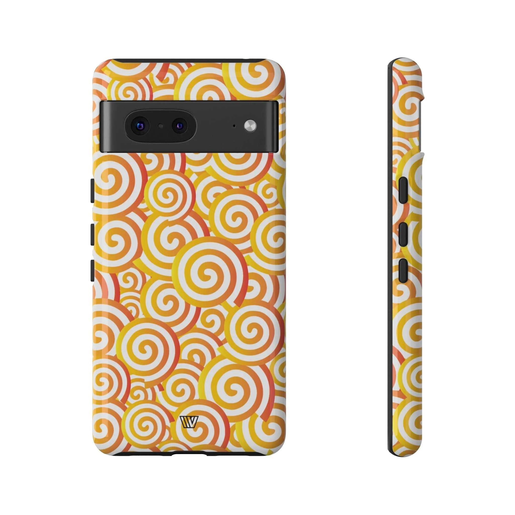 ABSTRACT SPIRAL ORANGE | Tough Phone Case - Image 3