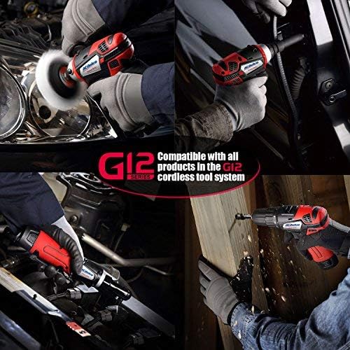 ACDelco ARW1209-K9 G12 Series 12V Lithium-Ion Battery And Charger Cordless 1/4” & 3/8” Ratchet Wrench Combo Tool Kit with Canvas Bag - Image 4