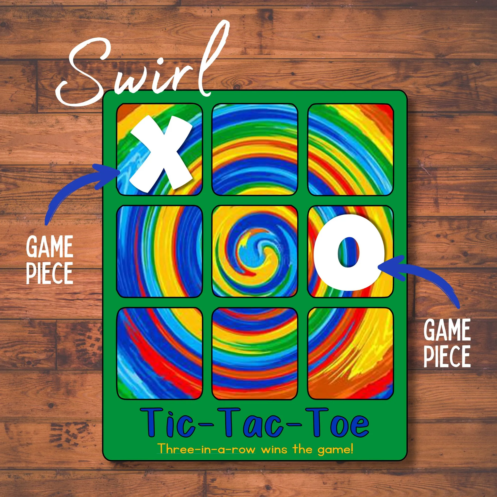 Acrylic Tic Tac Toe & Hangman Board Game - Double-sided - Image 4