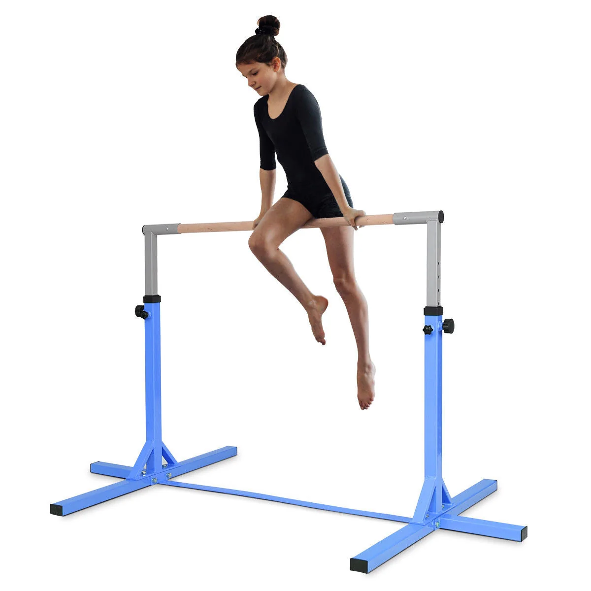 Adjustable Gymnastics Horizontal Bar for Kids-Blue - Image 7