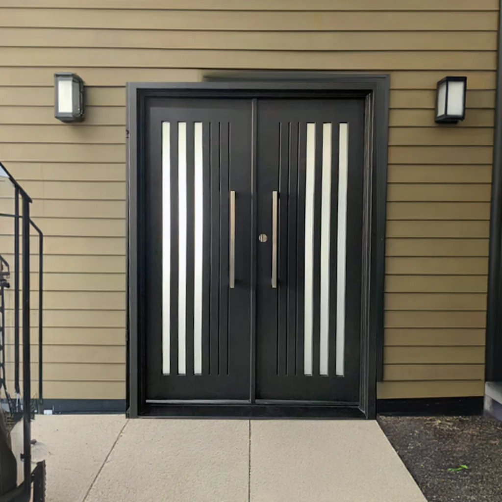 Alta double doors with slim frosted glass - Image 3