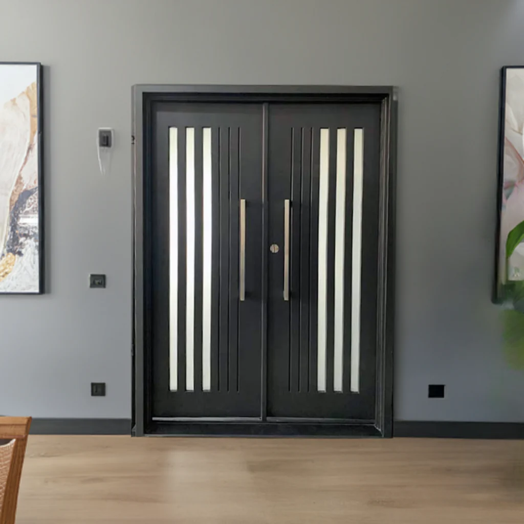 Alta double doors with slim frosted glass - Image 5