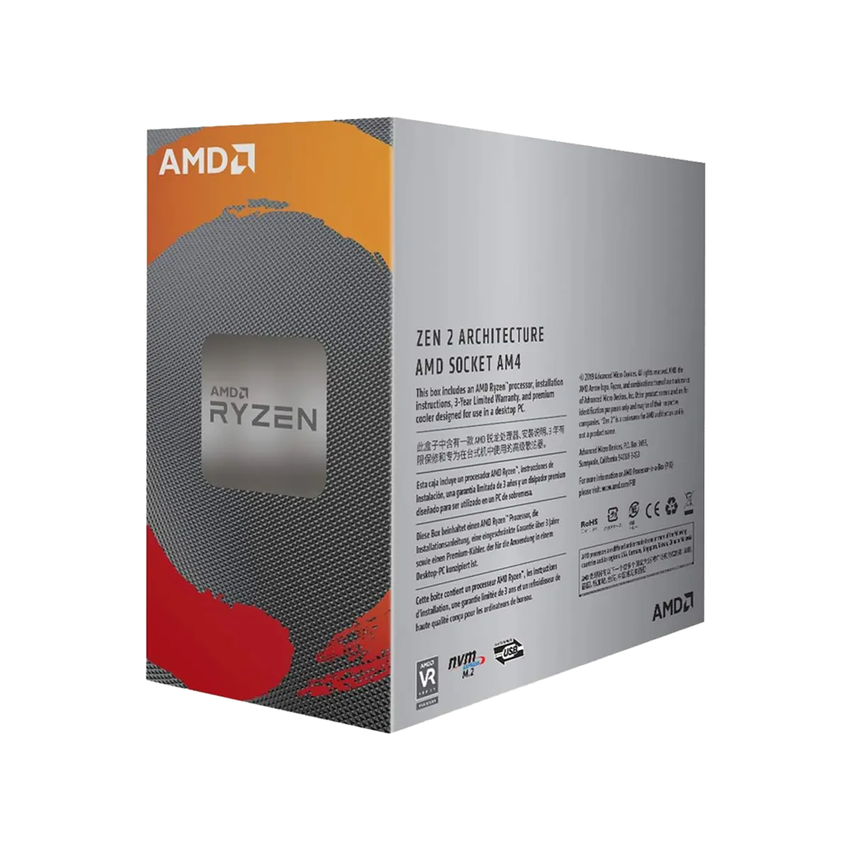 AMD Ryzen 5 3600 6-Core 12-Thread Unlocked Desktop Processor Wraith Stealth Cooler - Image 3