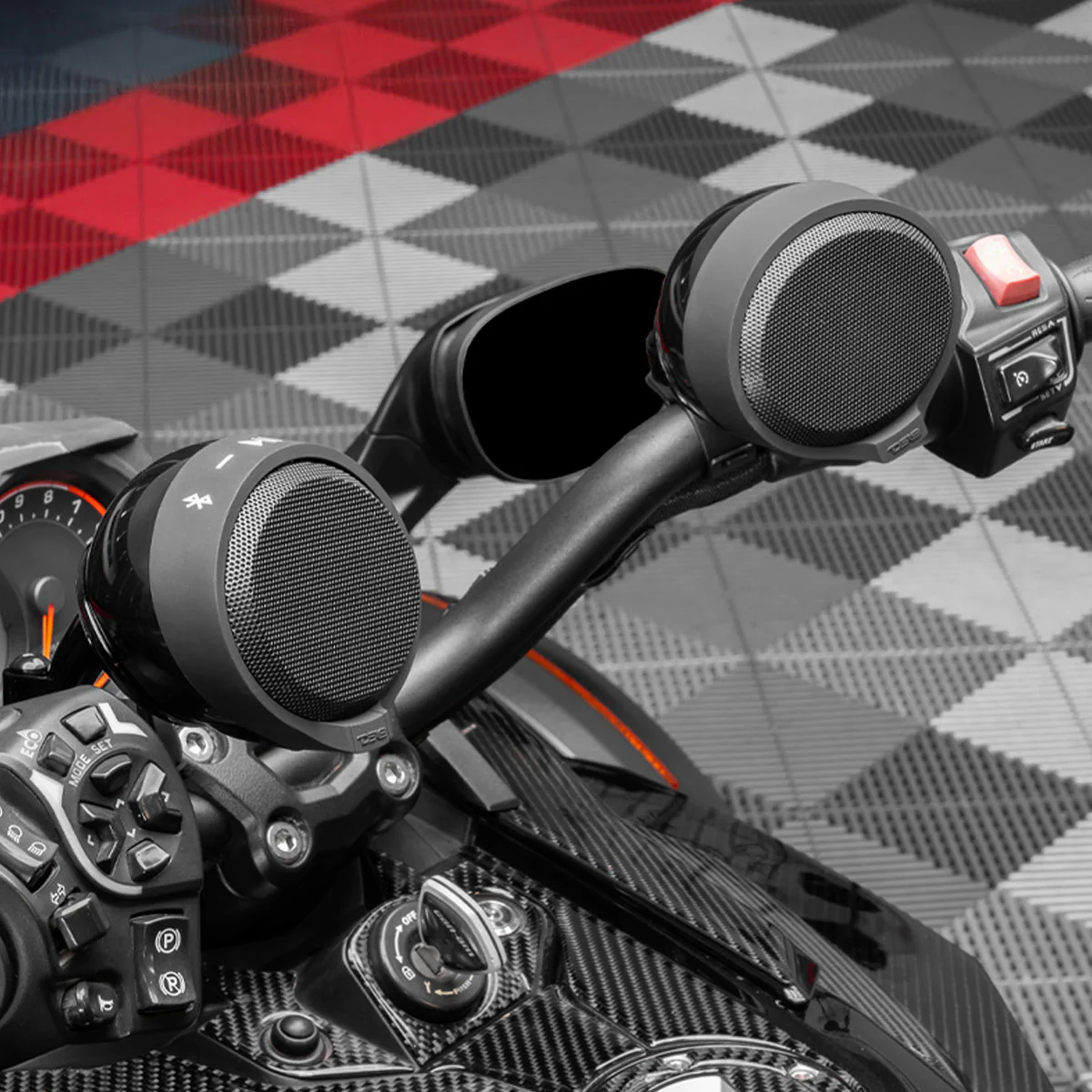 Amplified Handlebar Mounted Bluetooth Speaker System for Can-Am Ryker & Spyder Motorcycles - Image 3