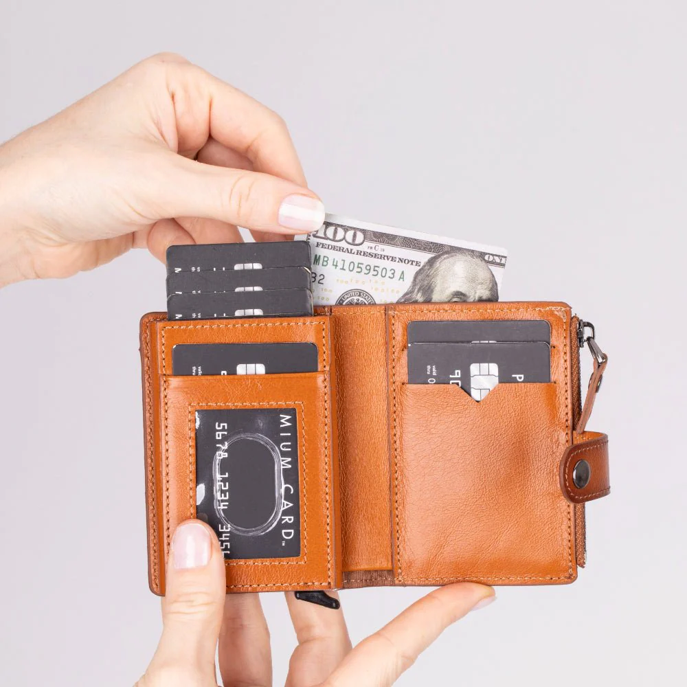 Andalusia Genuine Leather Pop-Up Cardholder with RFID Protection - Image 2