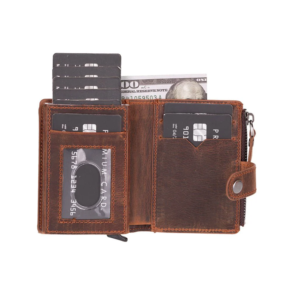 Andalusia Genuine Leather Pop-Up Cardholder with RFID Protection - Image 9