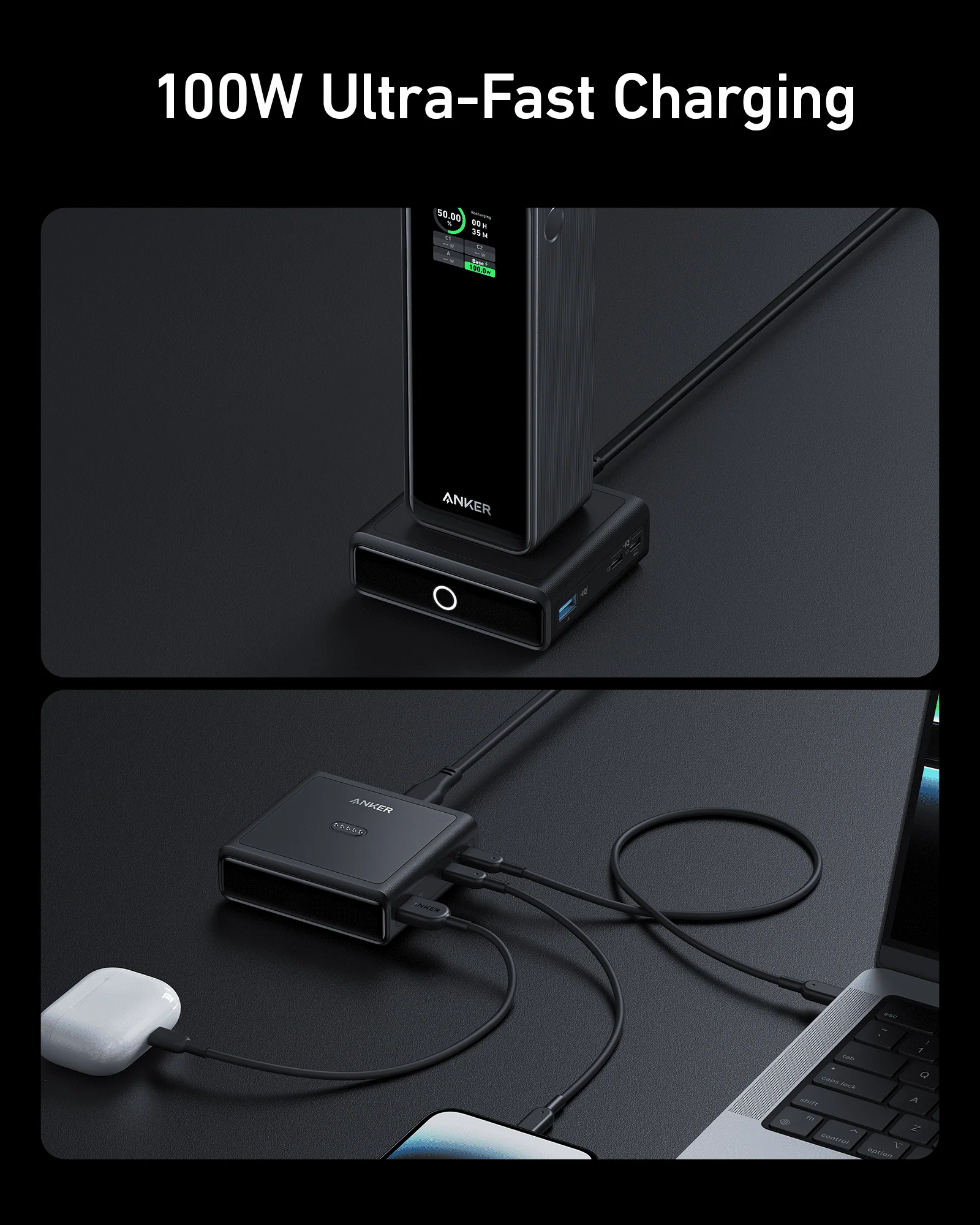 Anker 100W Charging Base for Anker Prime Power Bank - Image 4