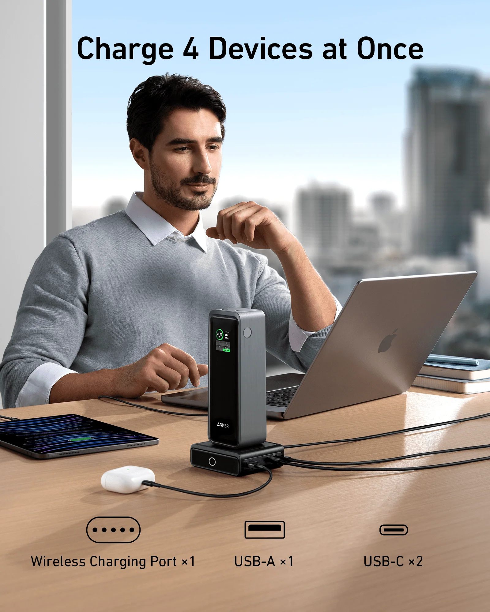 Anker 100W Charging Base for Anker Prime Power Bank - Image 5
