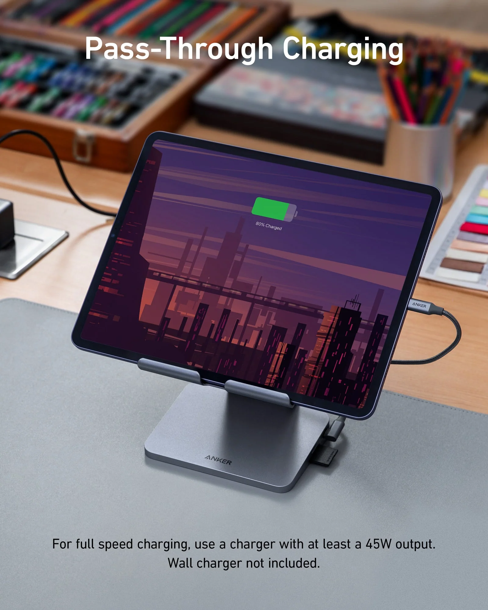 Anker <b>551</b> USB-C Hub (8-in-1, Tablet Stand) - Image 4
