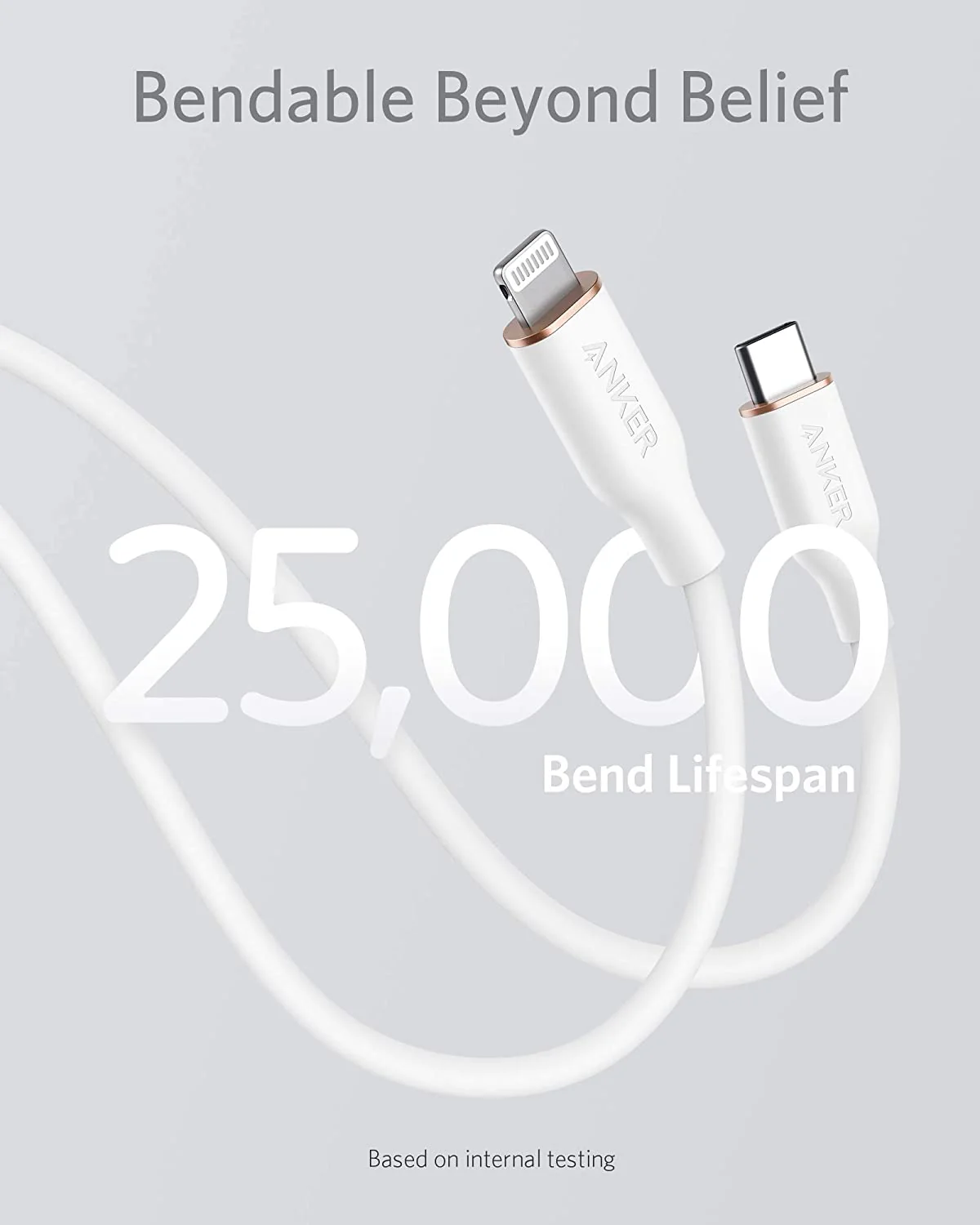 Anker <b>641</b> USB-C to Lightning Cable (Flow, 3 ft Silicone) - Image 10