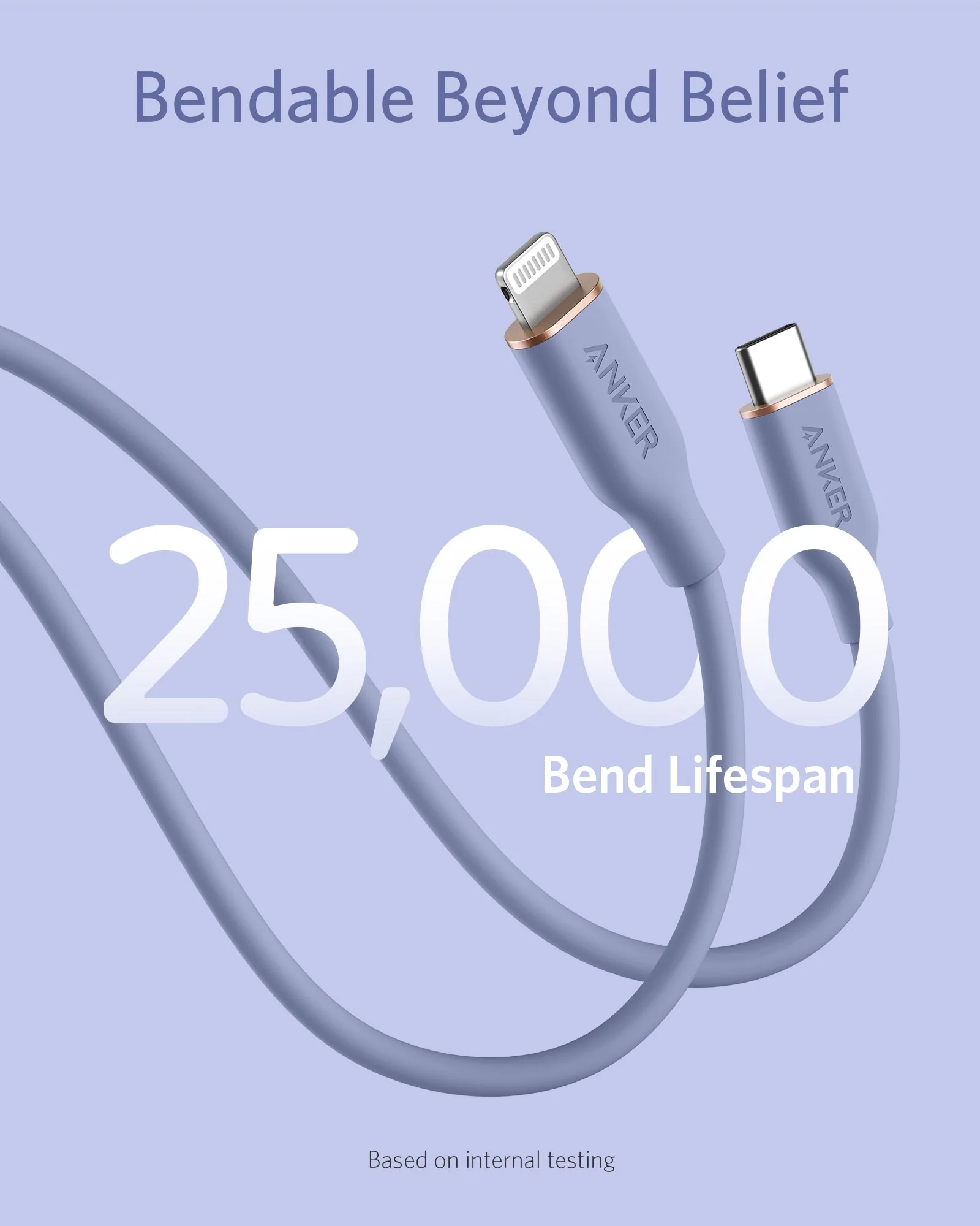 Anker <b>641</b> USB-C to Lightning Cable (Flow, 3 ft Silicone) - Image 58