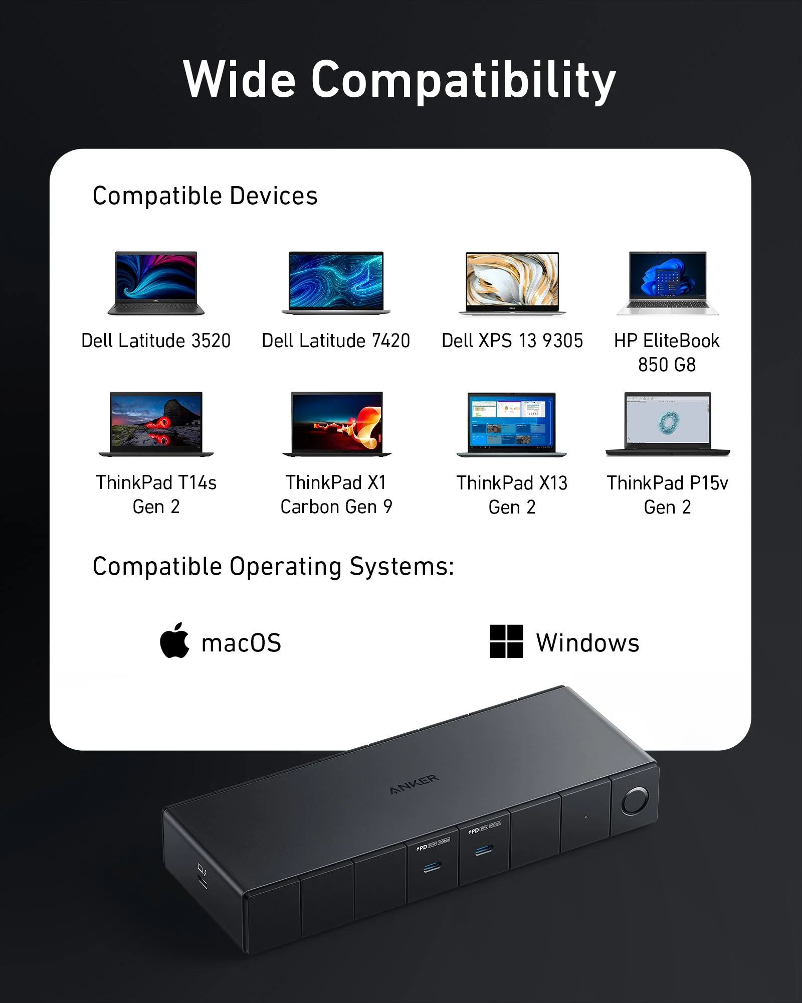 Anker <b>778</b> Thunderbolt Docking Station (12-in-1, Thunderbolt 4) - Image 7