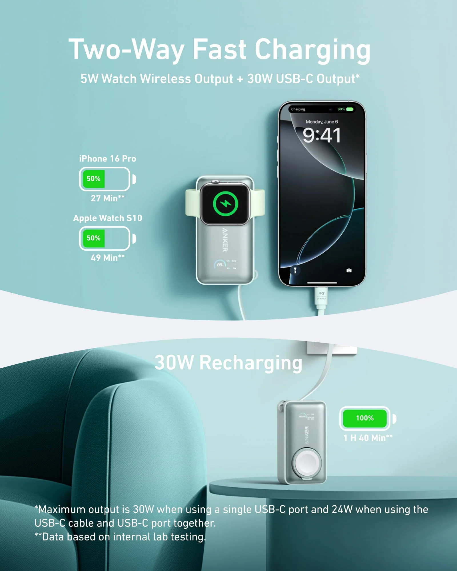 Anker MagGo Power Bank (10K, 35W, For Apple Watch) - Image 21