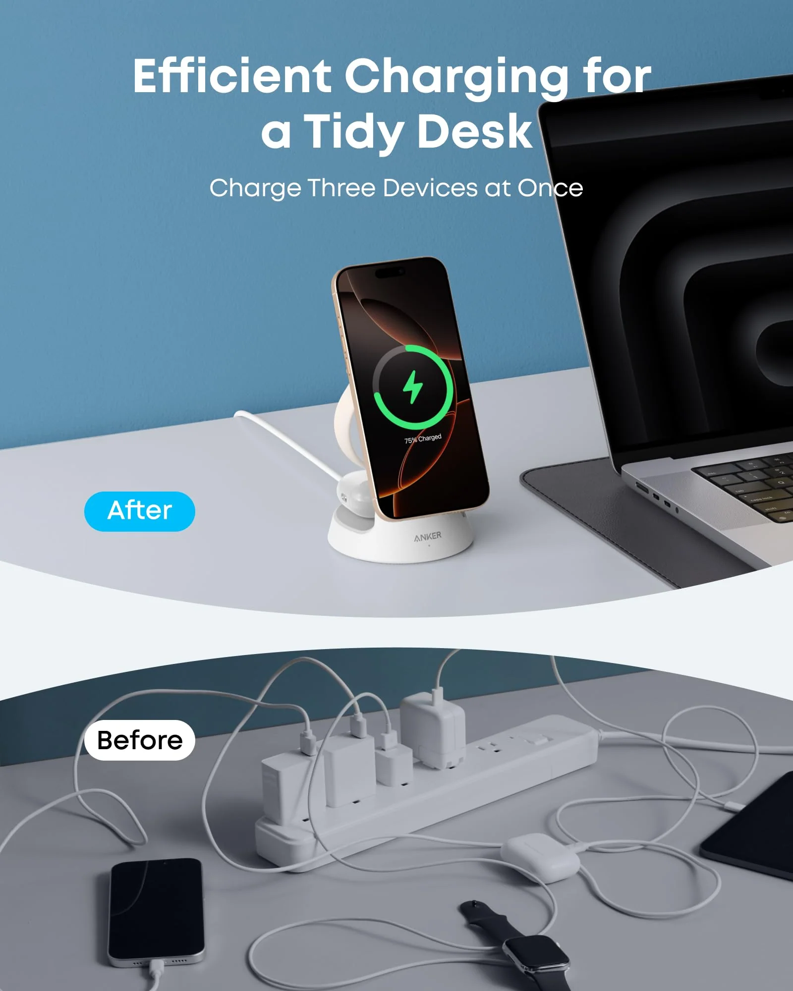 Anker MagGo Wireless Charging Station (3-in-1, Dock Stand) - Image 13