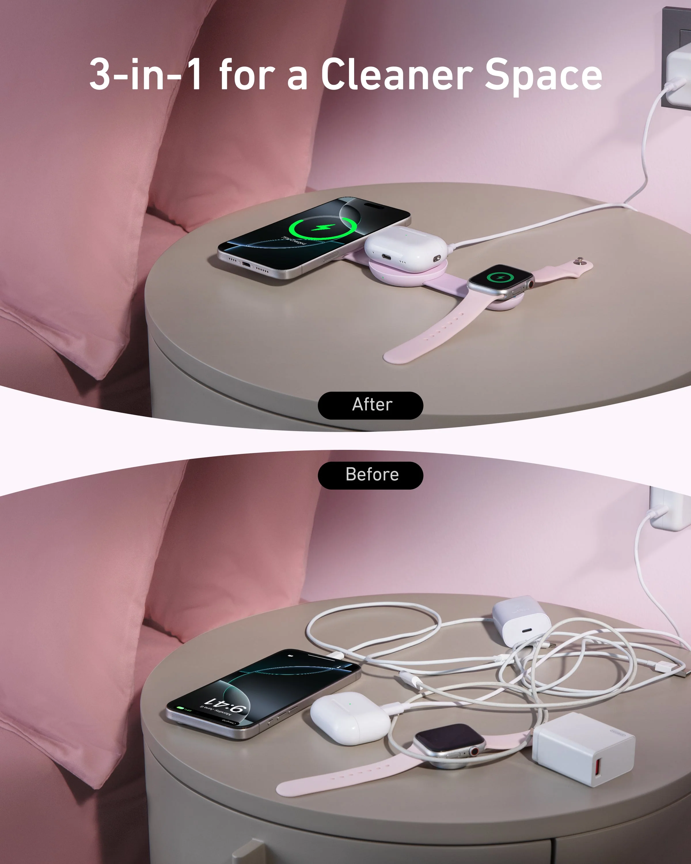 Anker MagGo Wireless Charging Station (3-in-1, Foldable Pad) - Image 22