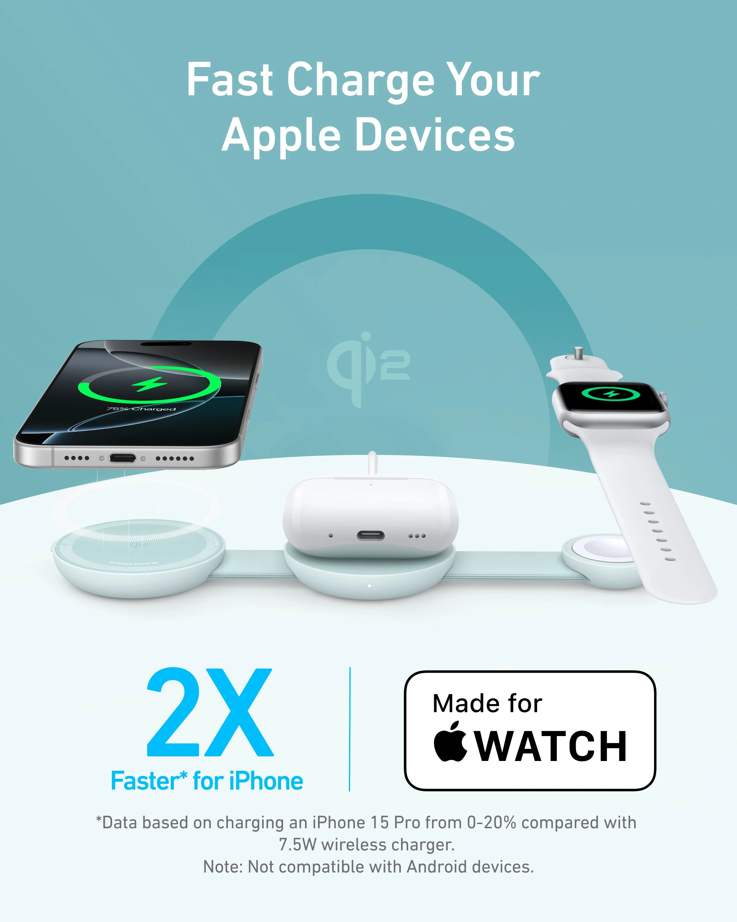 Anker MagGo Wireless Charging Station (3-in-1, Foldable Pad) - Image 28