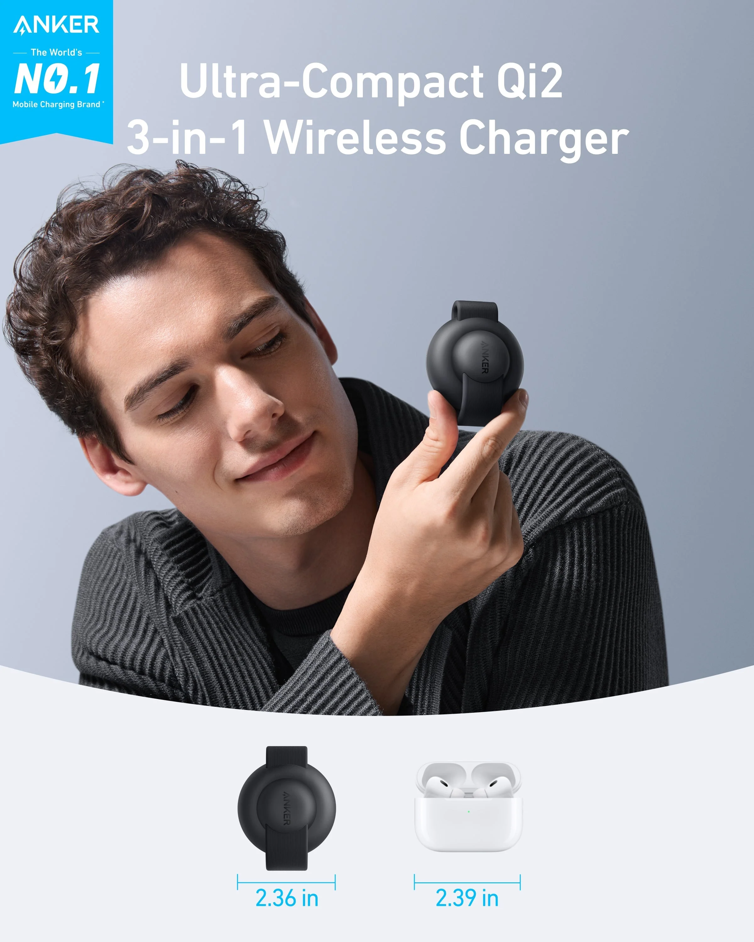 Anker MagGo Wireless Charging Station (3-in-1, Foldable Pad) - Image 3