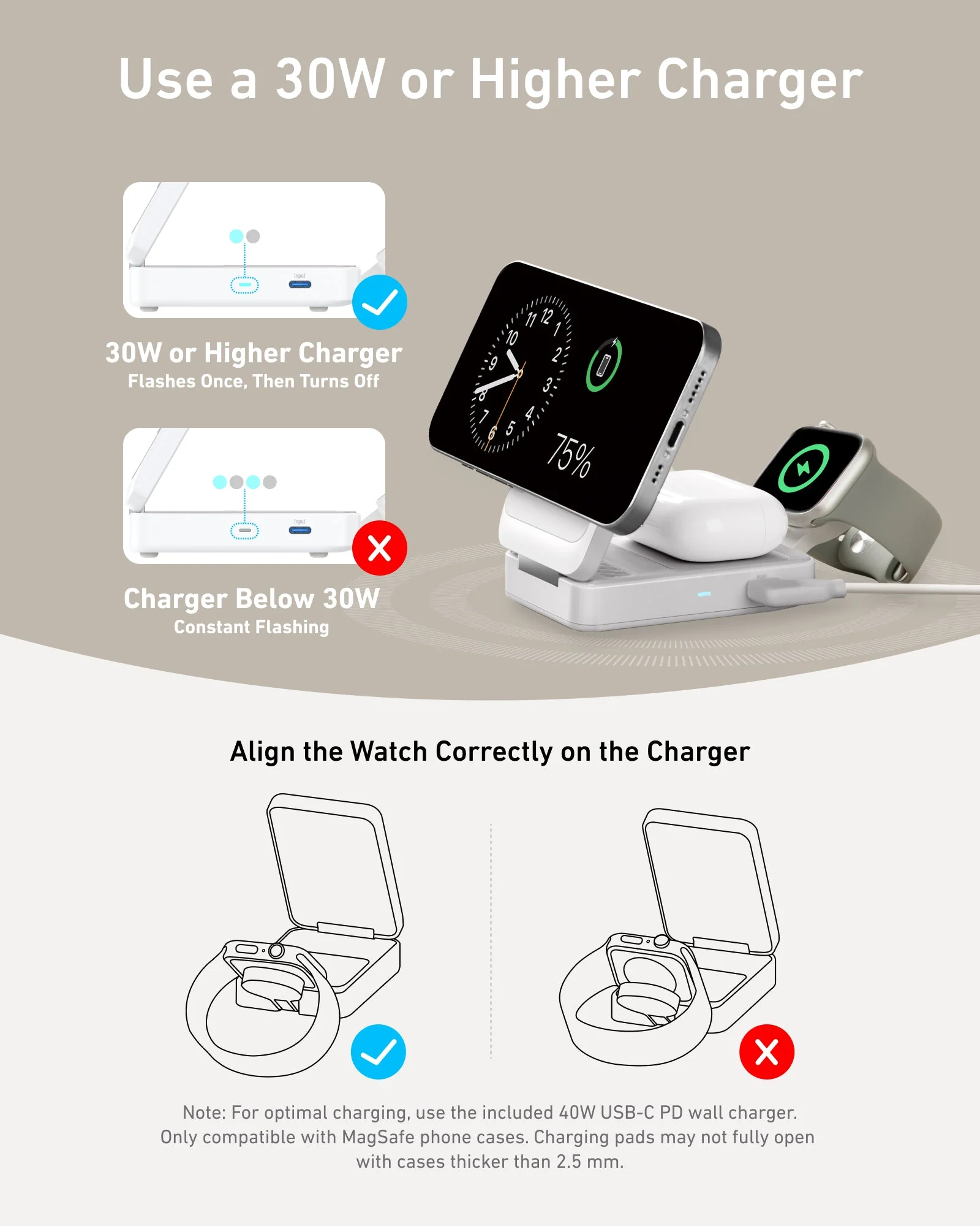 Anker MagGo Wireless Charging Station (Foldable 3-in-1) - Image 10