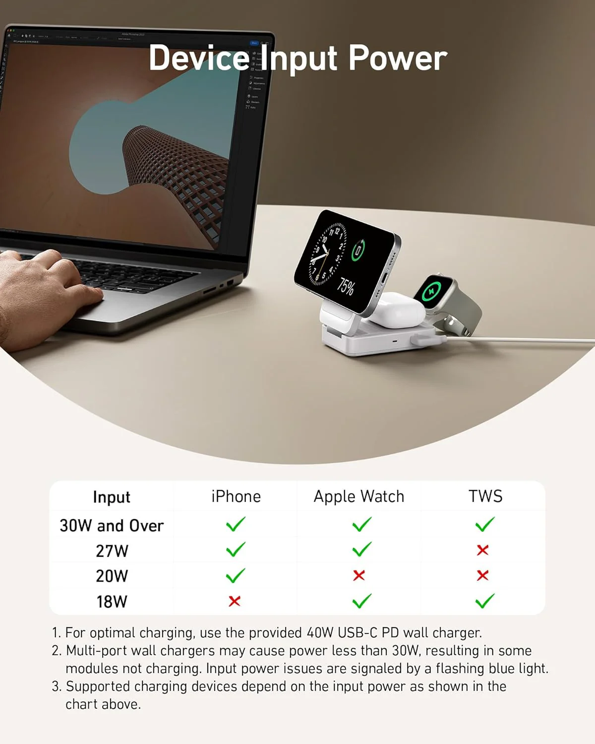 Anker MagGo Wireless Charging Station (Foldable 3-in-1) - Image 8