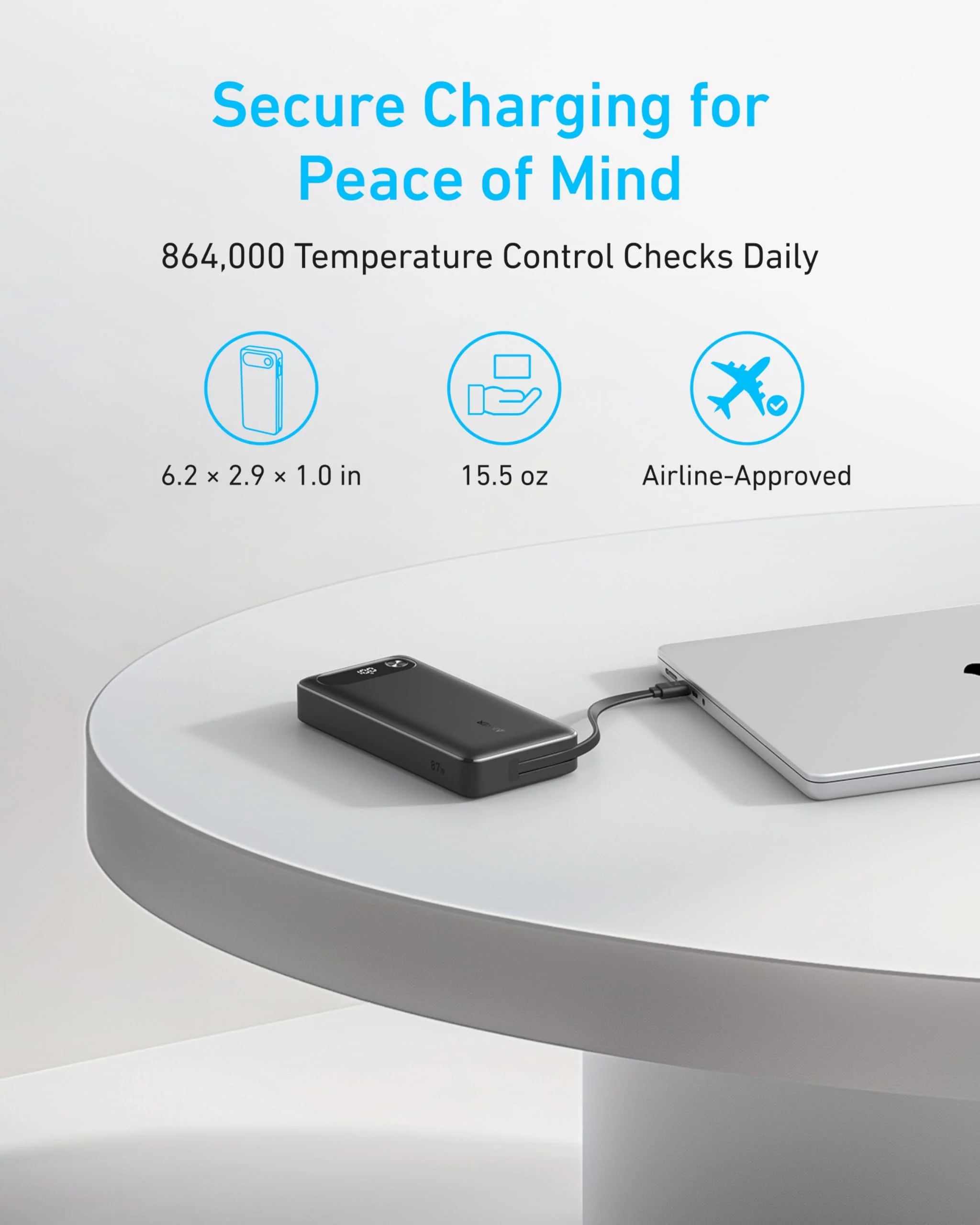 Anker Power Bank (20K, 87W, Built-In USB-C Cable) - Image 18