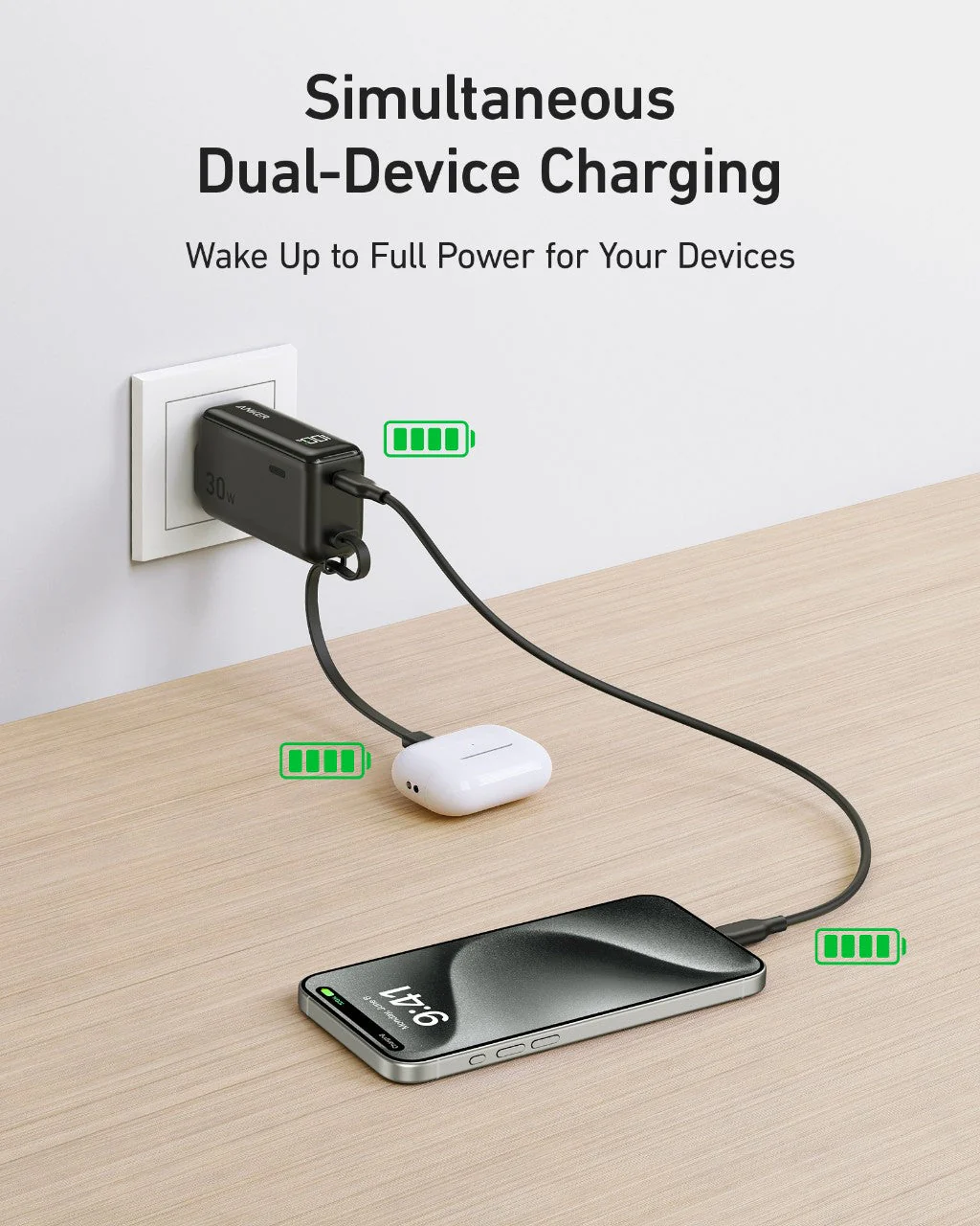 Anker Power Bank (30W, 5k,  Fusion, Built-In USB-C Cable) - Image 26