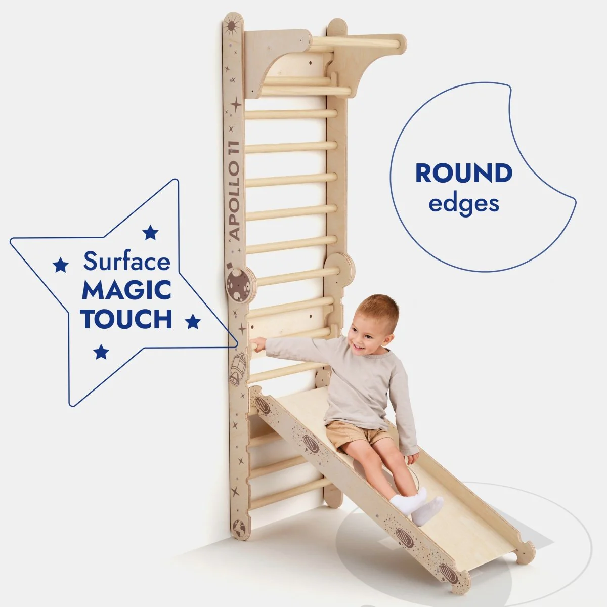 Apollo Swedish Wall / Climbing ladder for Little Austronauts + Moon swing Set + Slide Board - Image 2