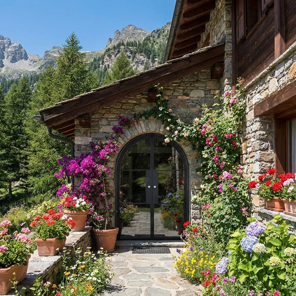 Arched French double doors - Image 4