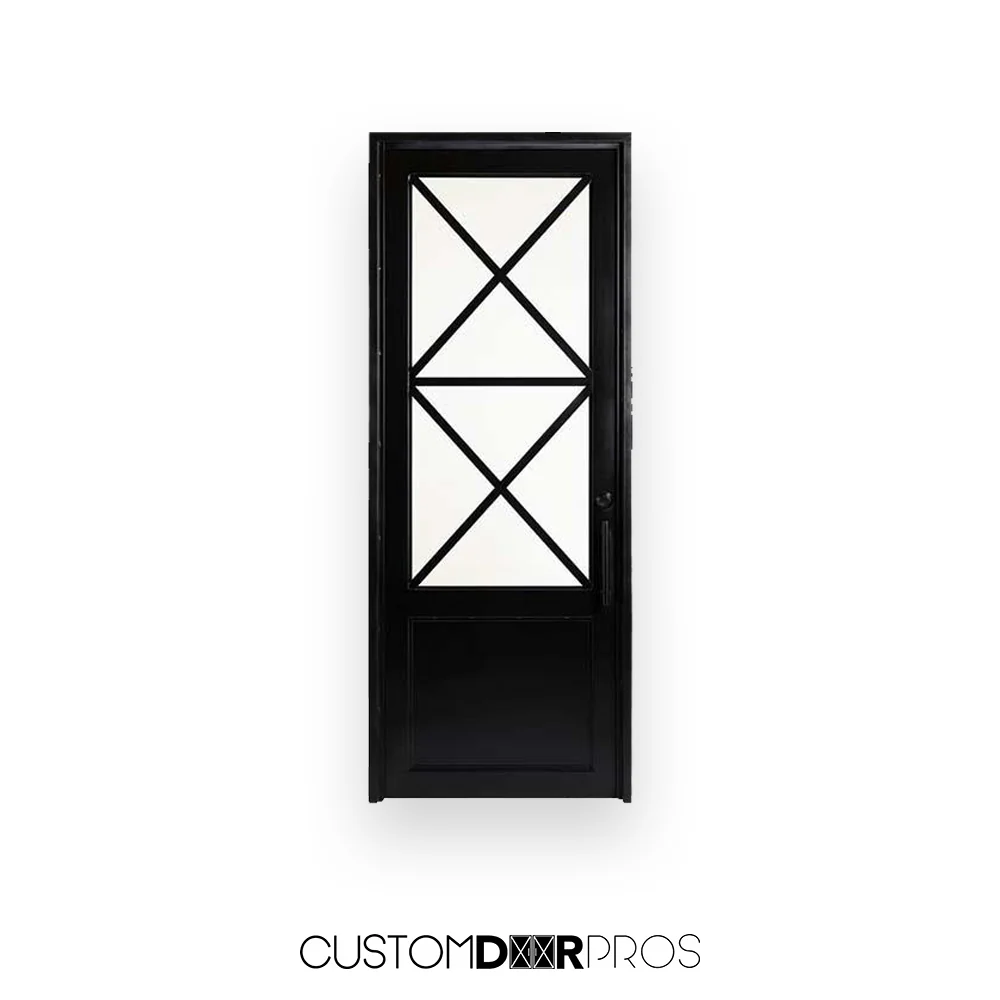 Artemis Single Iron Door with Regency Style and Glass, Perfect for Residential and Commercial Use - Image 4