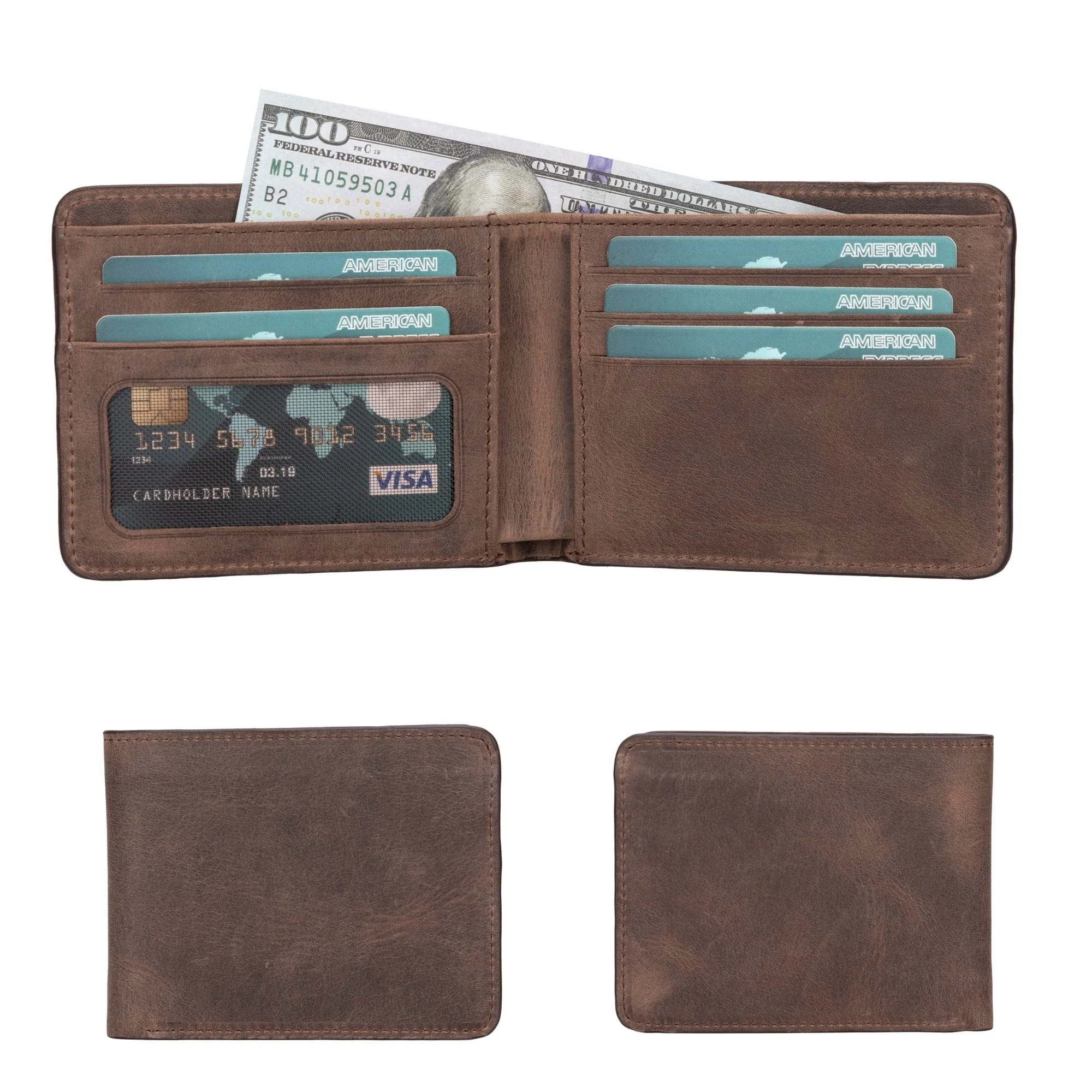 Arvada Handmade Bifold Leather Men Wallet - Image 42