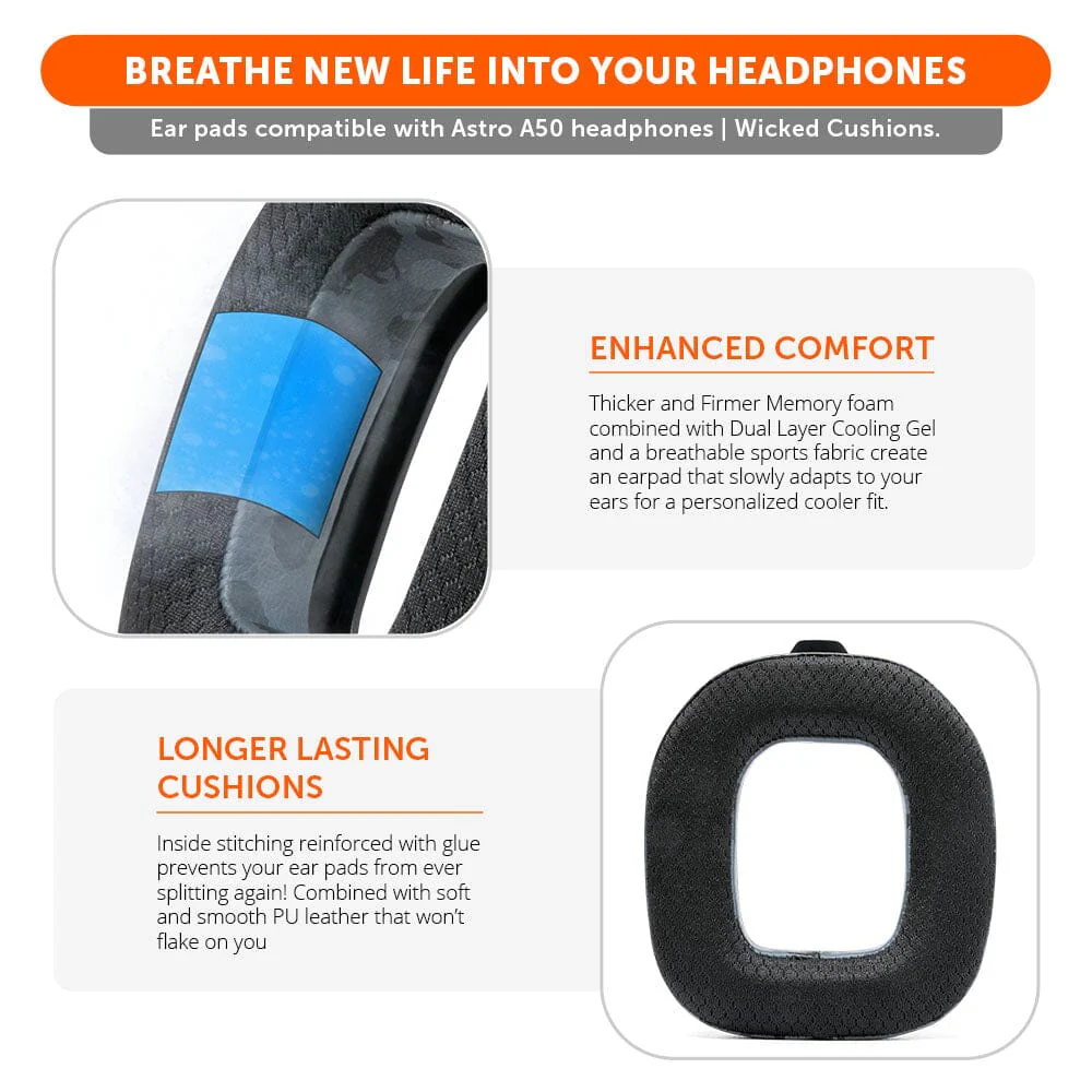 Astro A50 Gen 4, Gen 5 and A50X Earpads - WC FreeZe Cooling Gel - Image 15