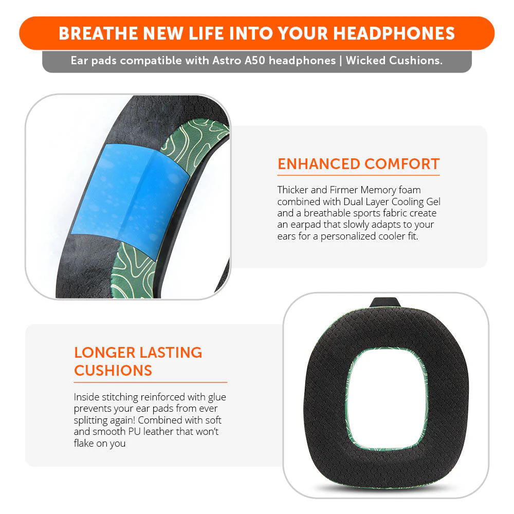 Astro A50 Gen 4, Gen 5 and A50X Earpads - WC FreeZe Cooling Gel - Image 51