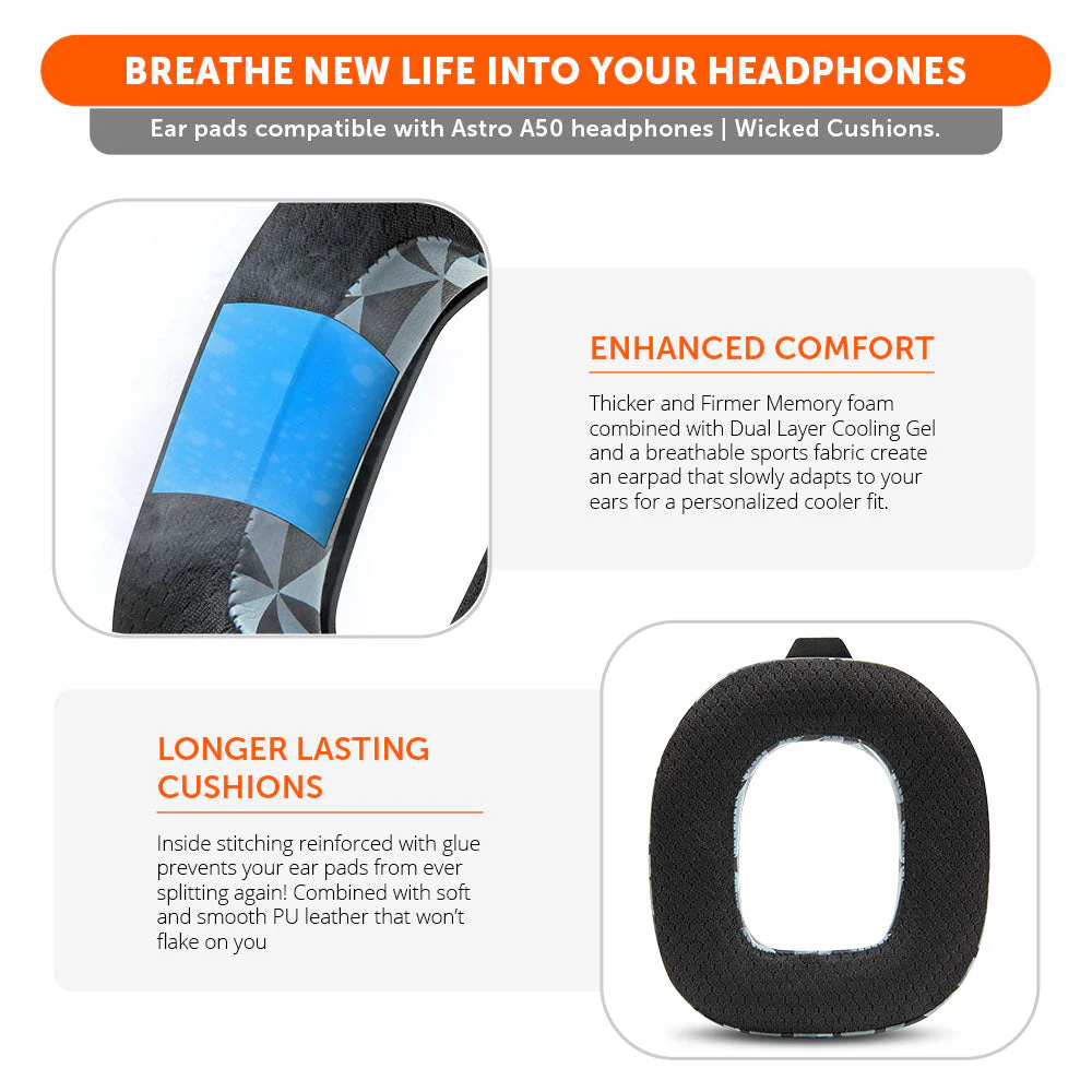 Astro A50 Gen 4, Gen 5 and A50X Earpads - WC FreeZe Cooling Gel - Image 57
