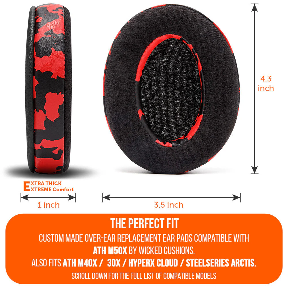 ATH M50X Earpads - Velour Hybrid - Image 23