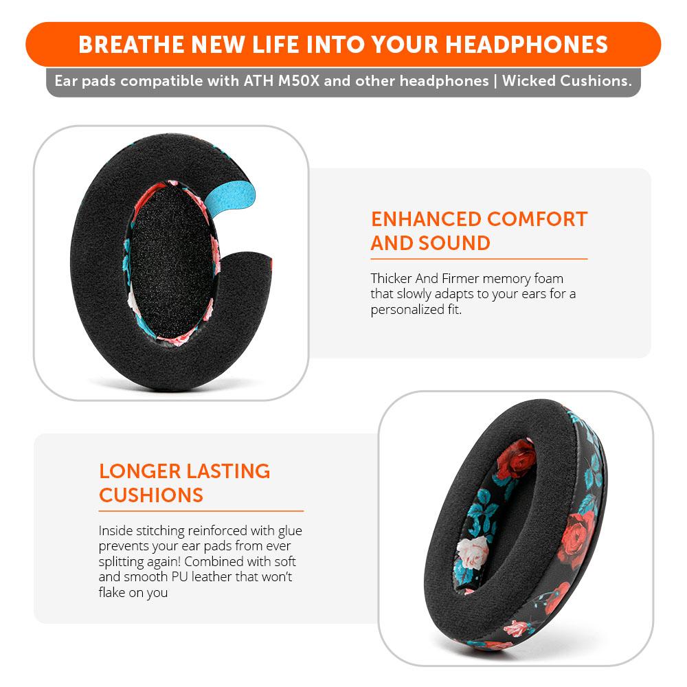 ATH M50X Earpads - Velour Hybrid - Image 28
