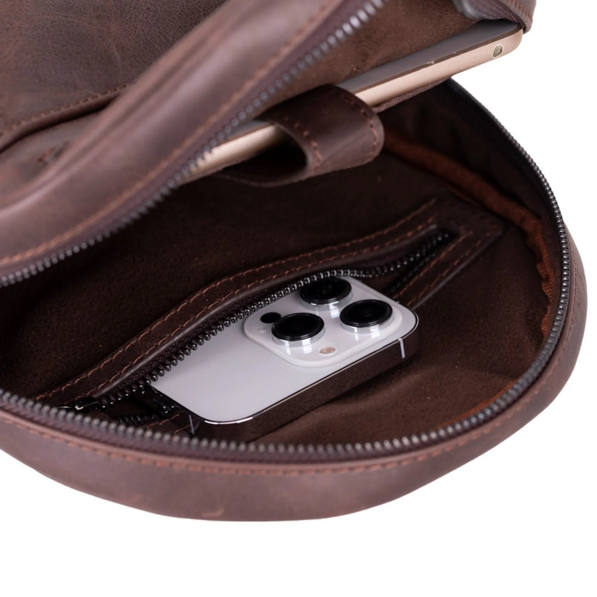 Athens Unisex Leather Cross Bag - Image 19