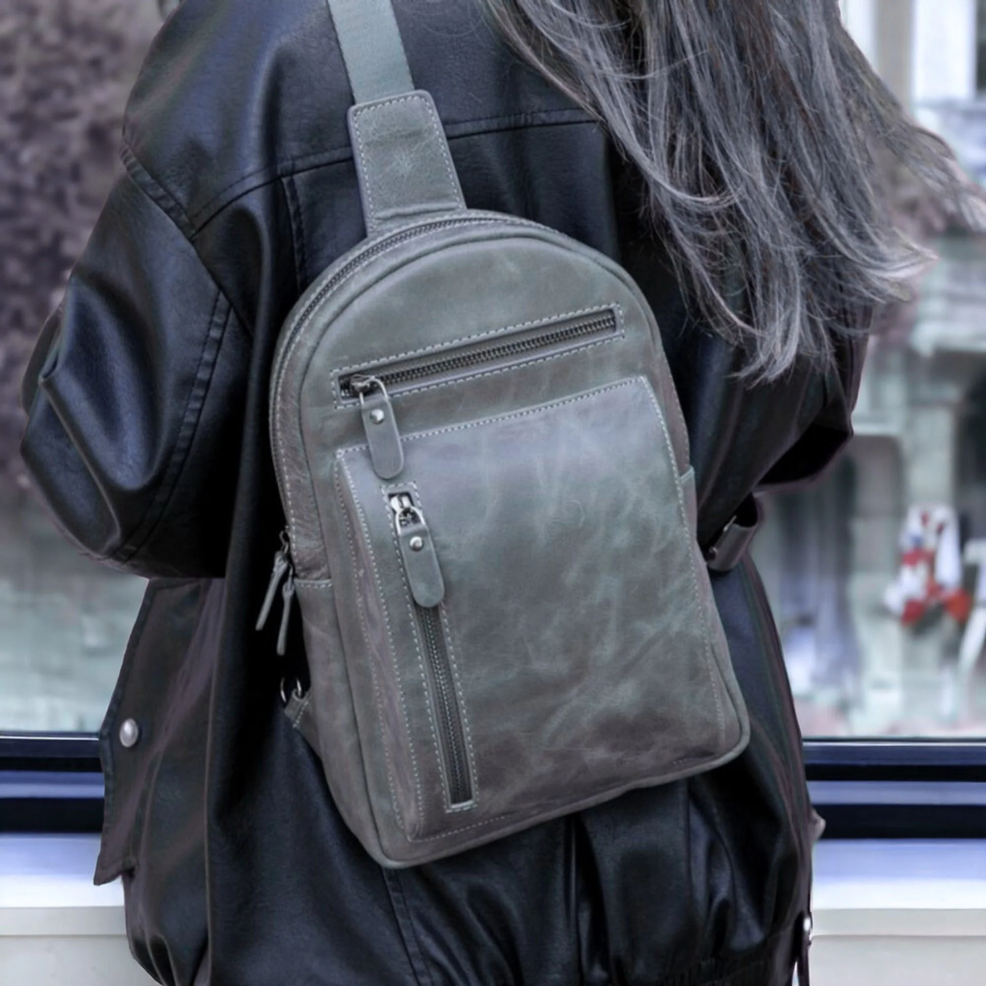 Athens Unisex Leather Cross Bag - Image 21