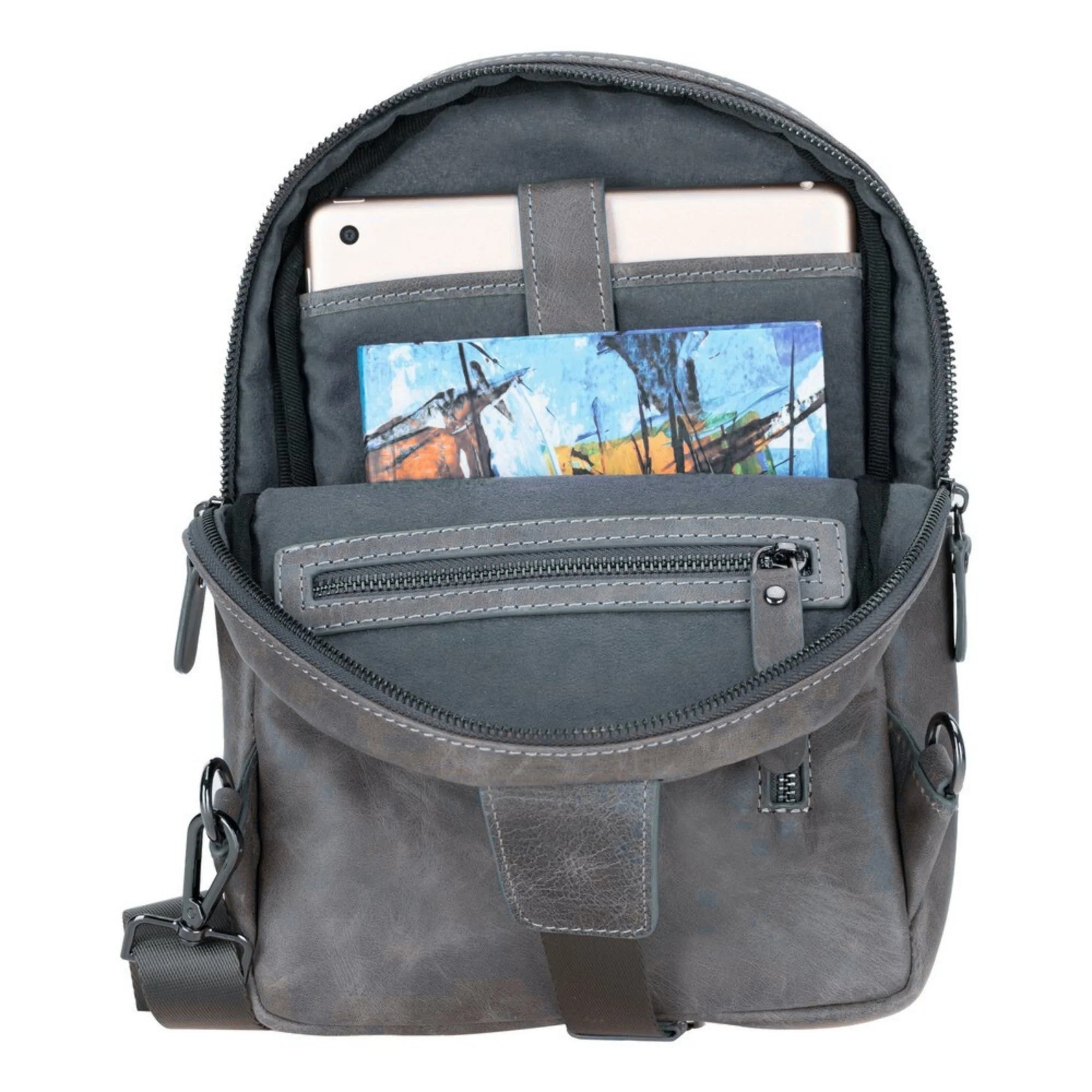 Athens Unisex Leather Cross Bag - Image 23