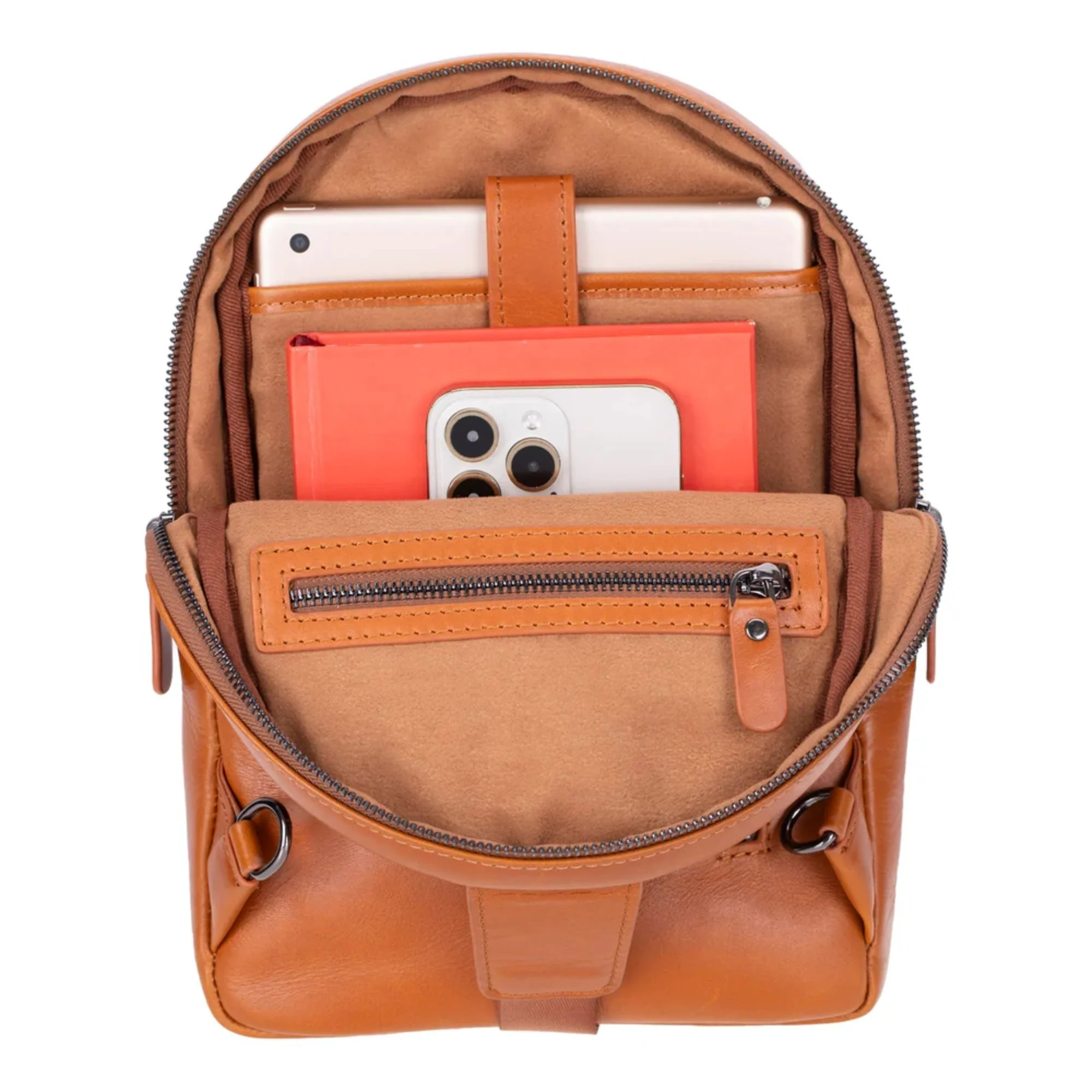 Athens Unisex Leather Cross Bag - Image 3