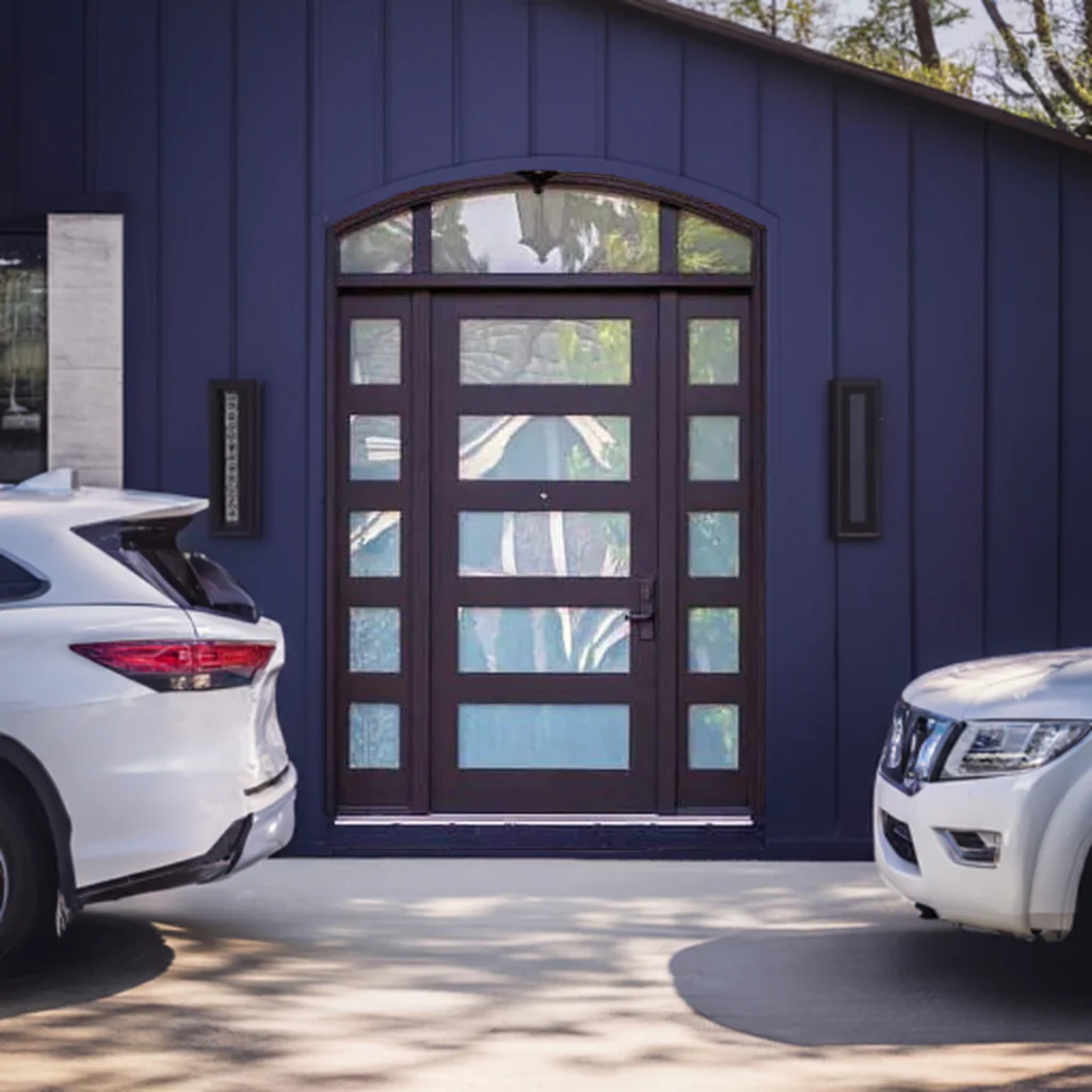 Atlas Contemporary Iron Door with Sidelights - Image 3