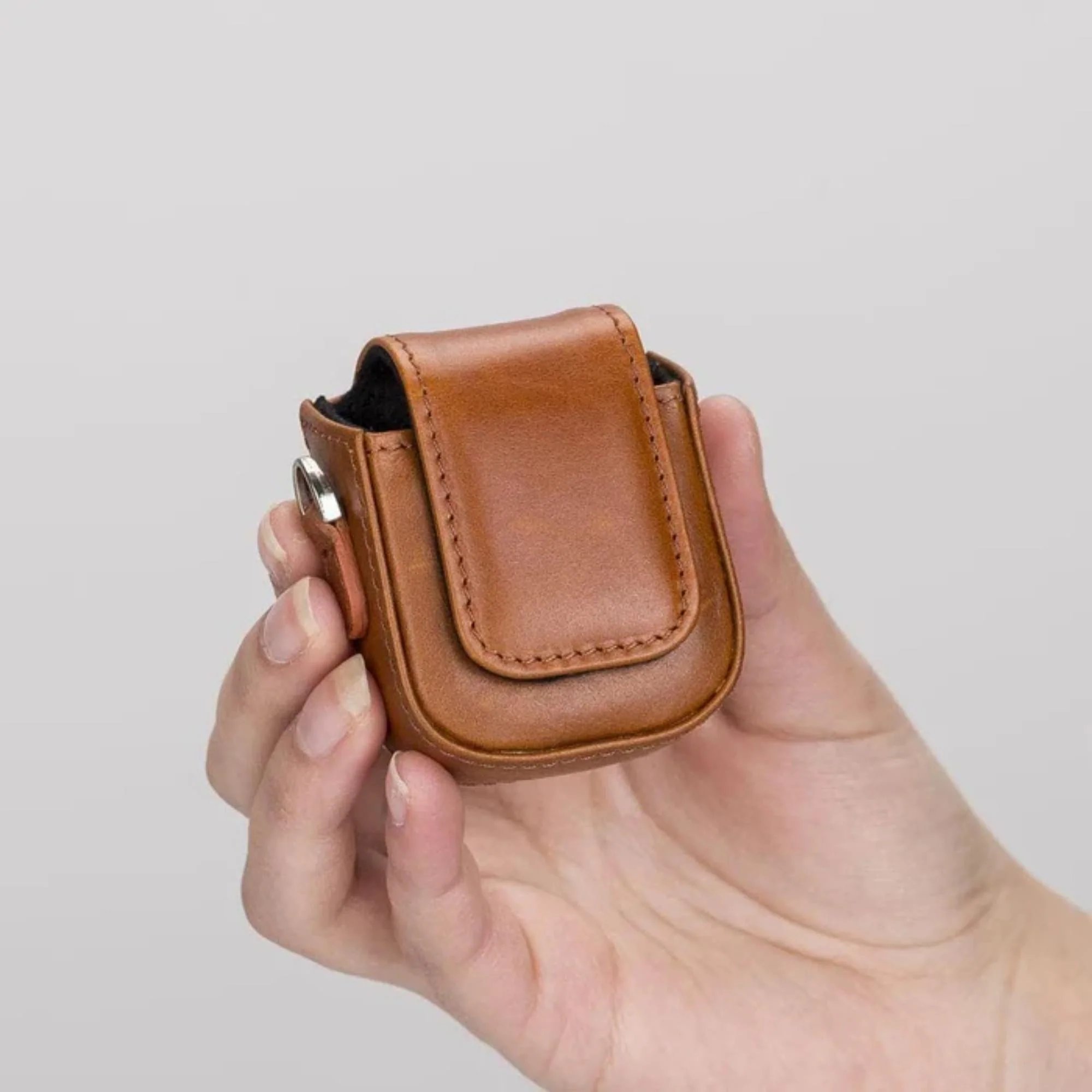 Aurora Luxury Leather AirPods Case with Attached Wrist Strap - Image 2