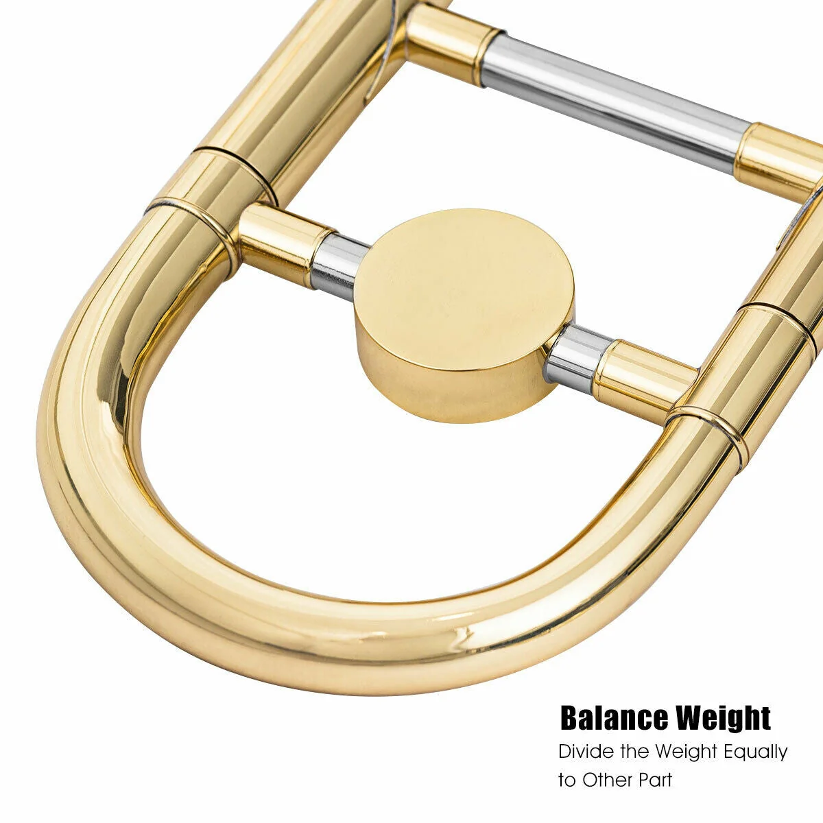 B Flat Trombone Golden Brass with Mouthpiece - Image 7