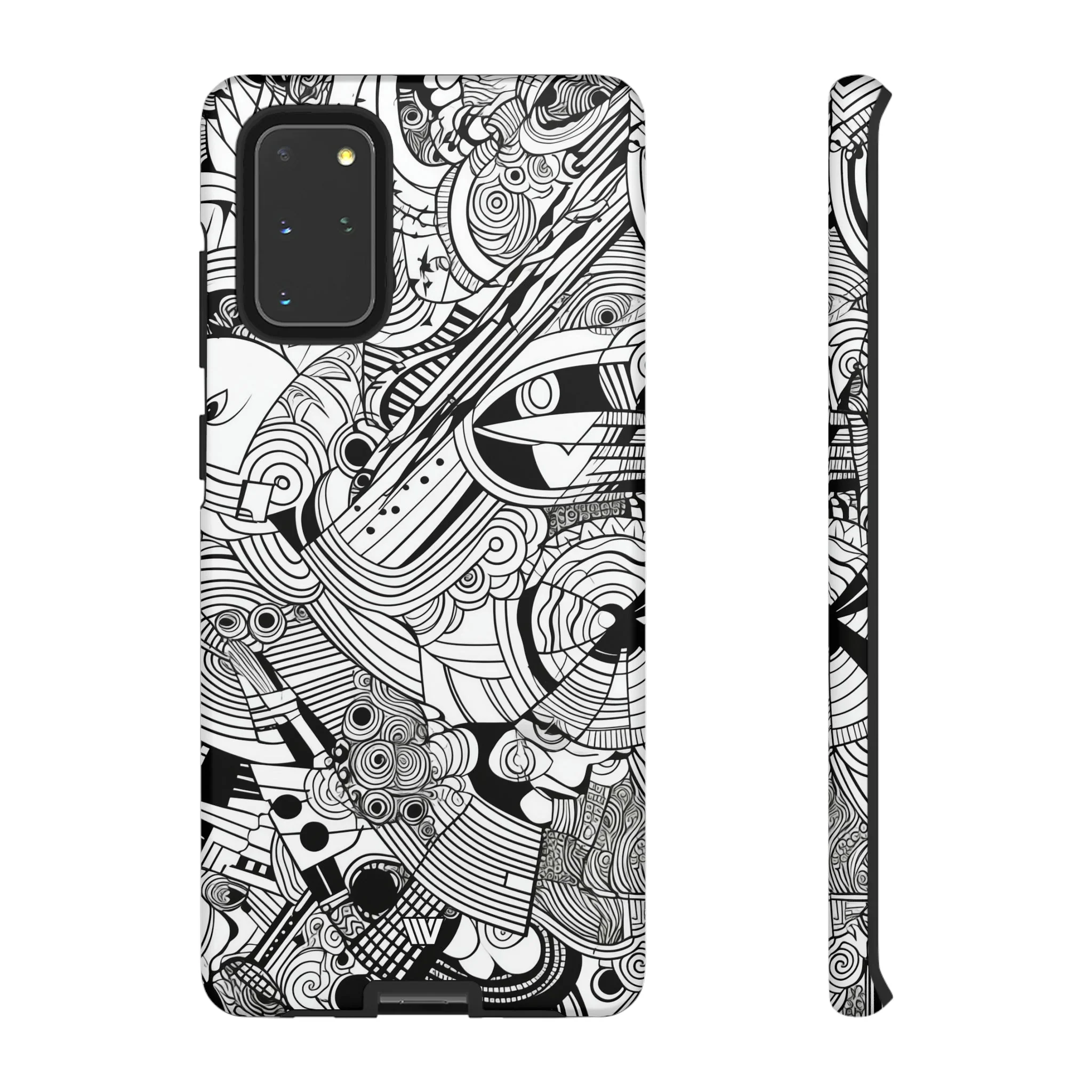 B&W ABSTRACT DOODLE | Tough Phone Case - Image 8