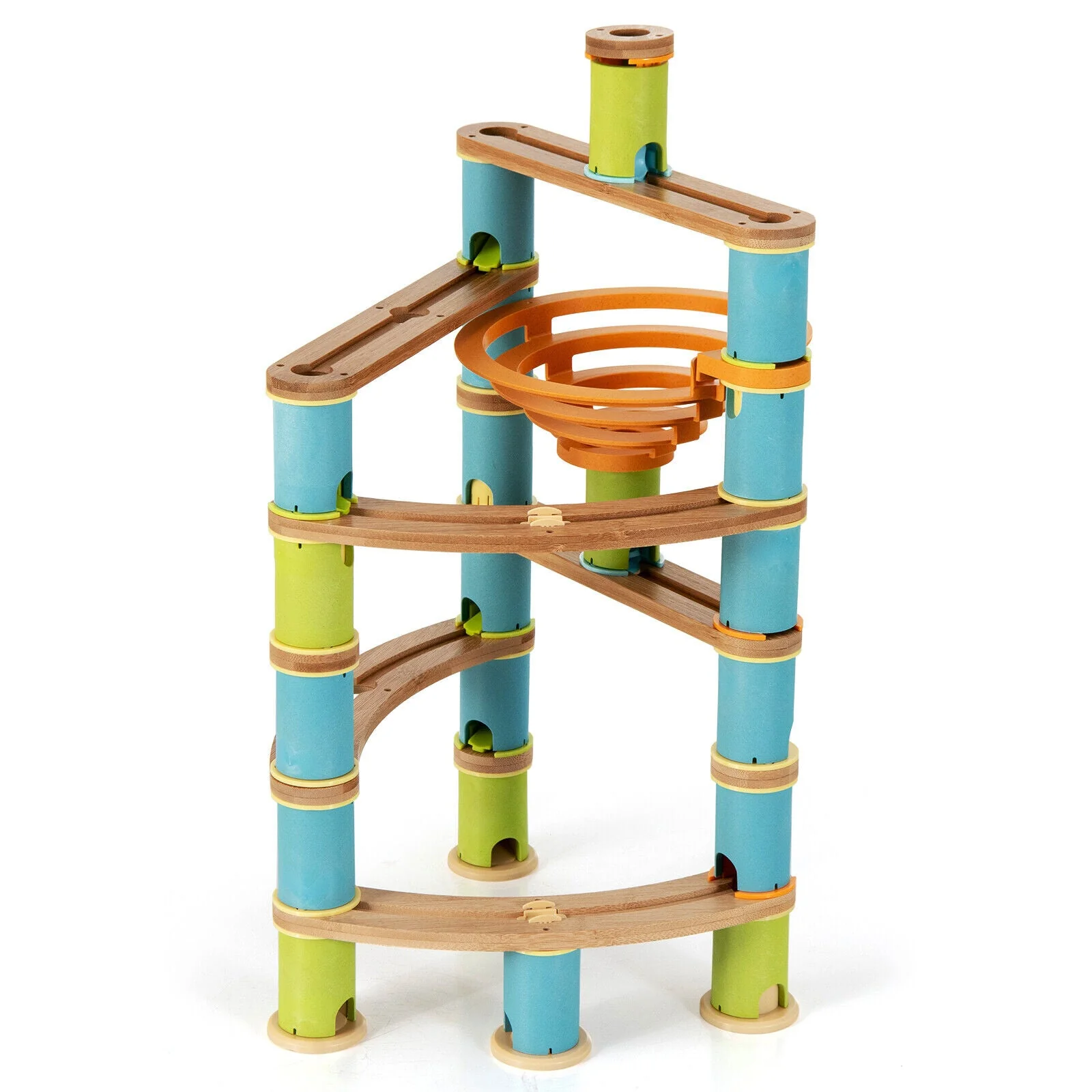 Bamboo Build Run Toy with Marbles for Kids Over 4 - Image 2