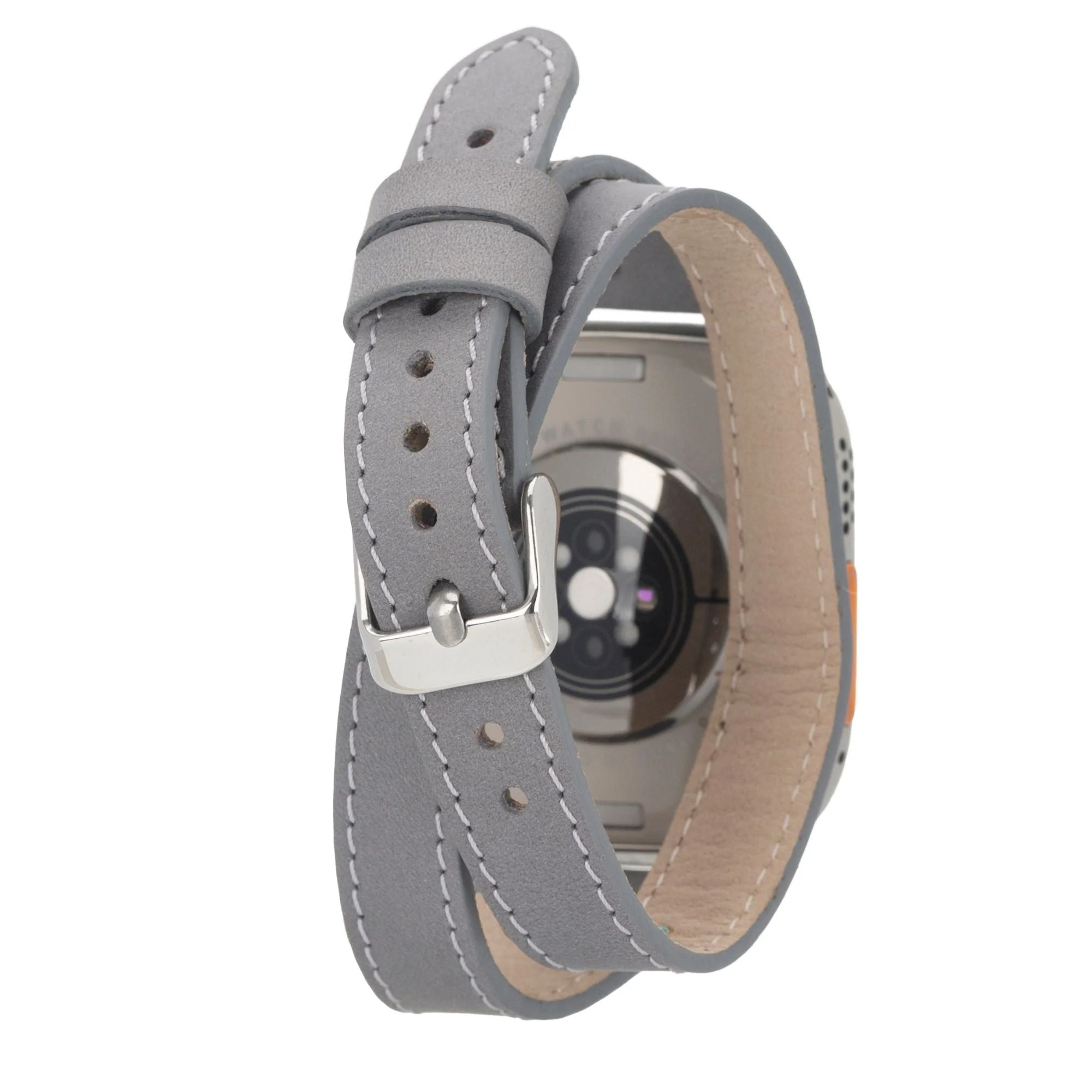 Basin Double Tour Leather Bands for Apple Watch 9, Ultra 2 and SE - Image 10