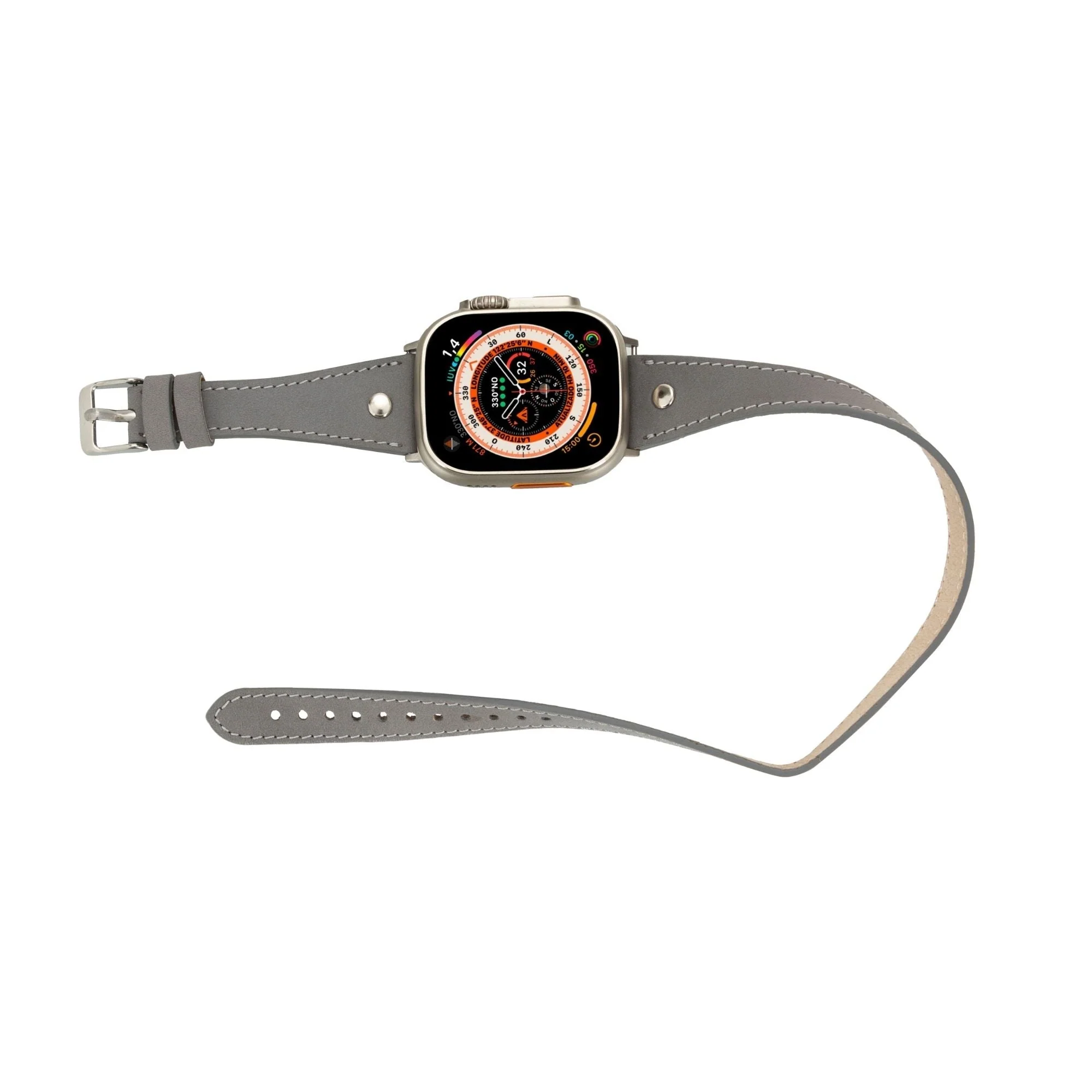 Basin Double Tour Leather Bands for Apple Watch 9, Ultra 2 and SE - Image 11