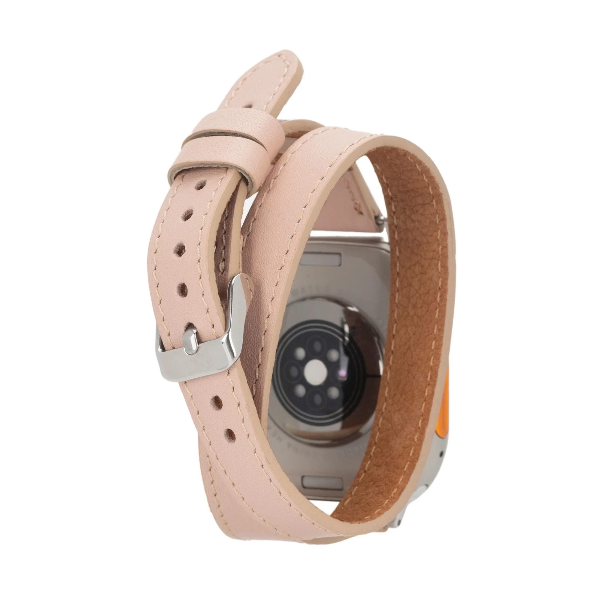 Basin Double Tour Leather Bands for Apple Watch 9, Ultra 2 and SE - Image 6