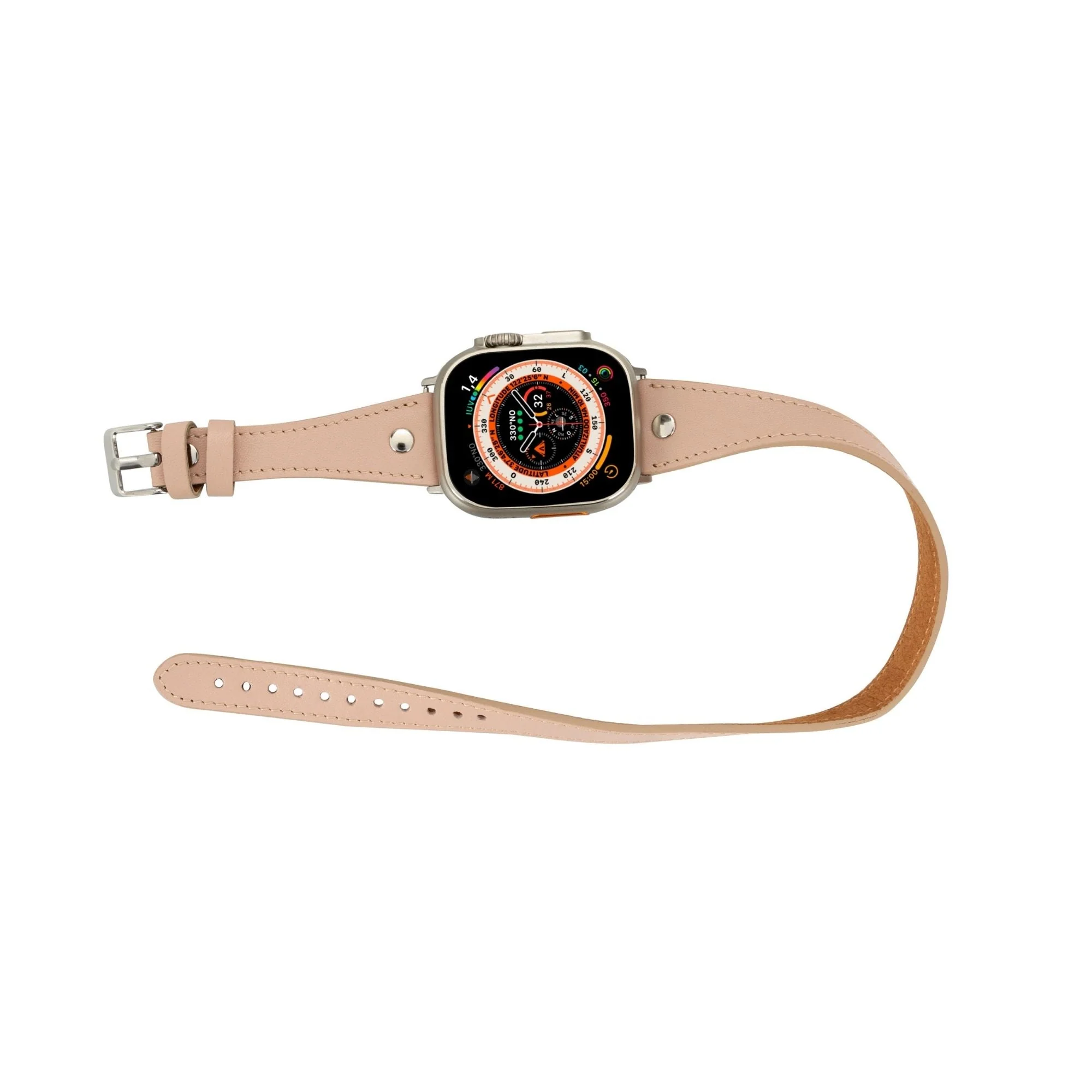 Basin Double Tour Leather Bands for Apple Watch 9, Ultra 2 and SE - Image 7