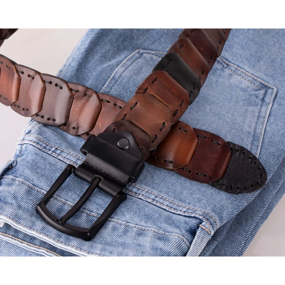 Bessemer Braided Leather Belt for Men - Image 7