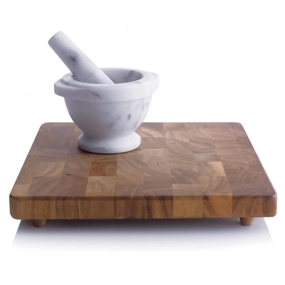 Bianco Carrara White Marble Mortar/Pestle Semi-Polished - Image 3